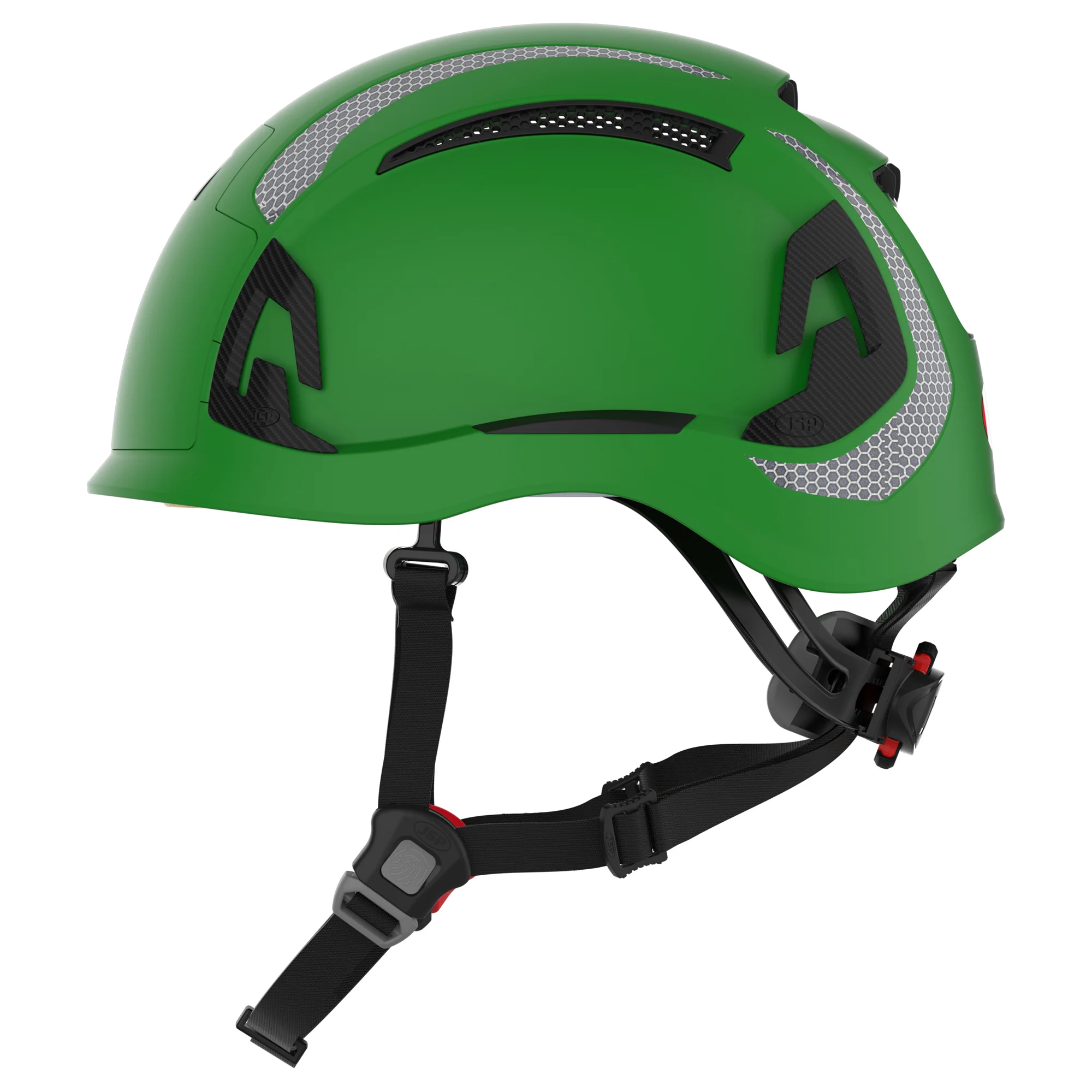 JSP EVO ALTA Dualswitch Safety Helmet - Wheel Ratchet - Vented - Green - CR2 - Image 3