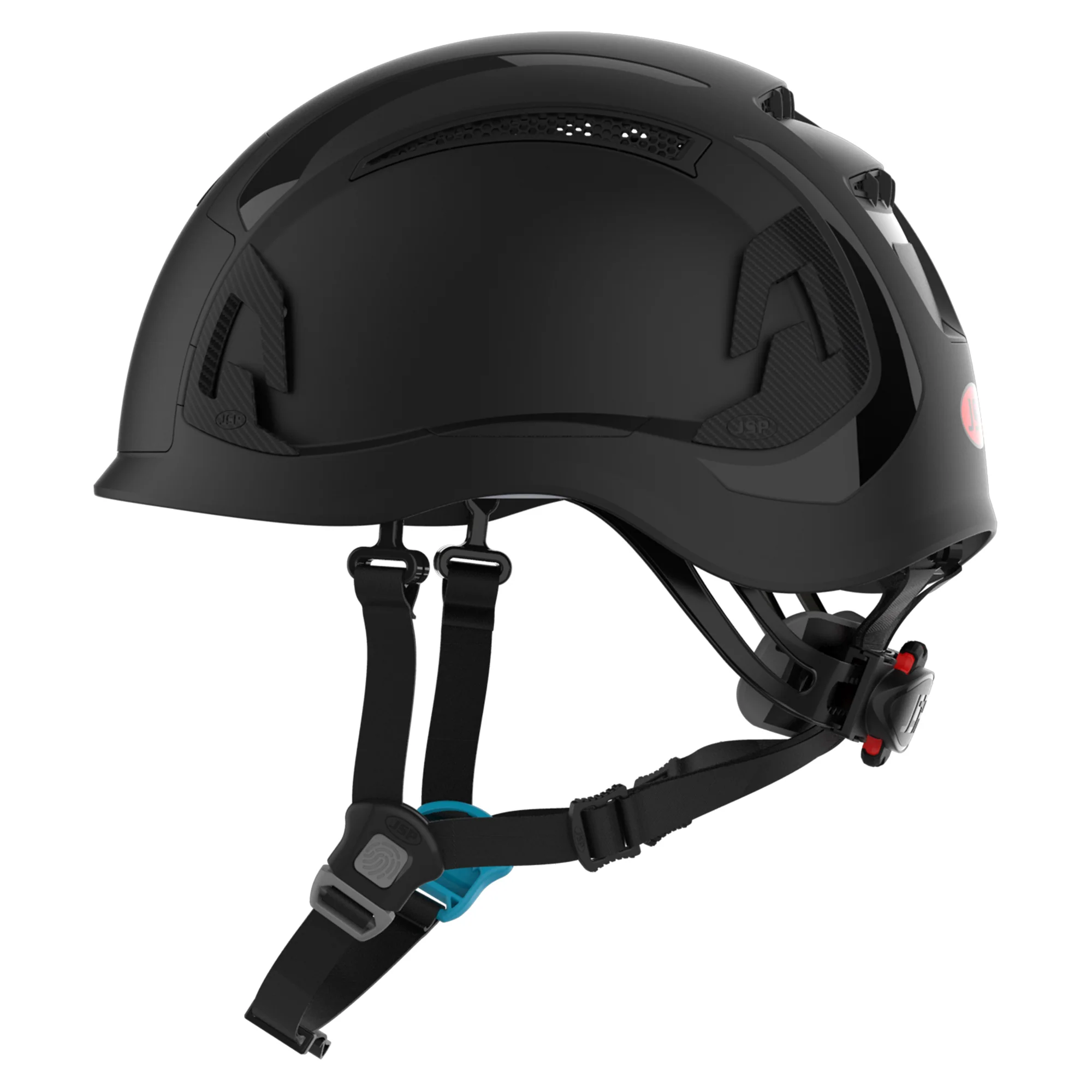 JSP EVO ALTA Skyworker Safety Helmet - Wheel Ratchet - Vented - Black - Image 3