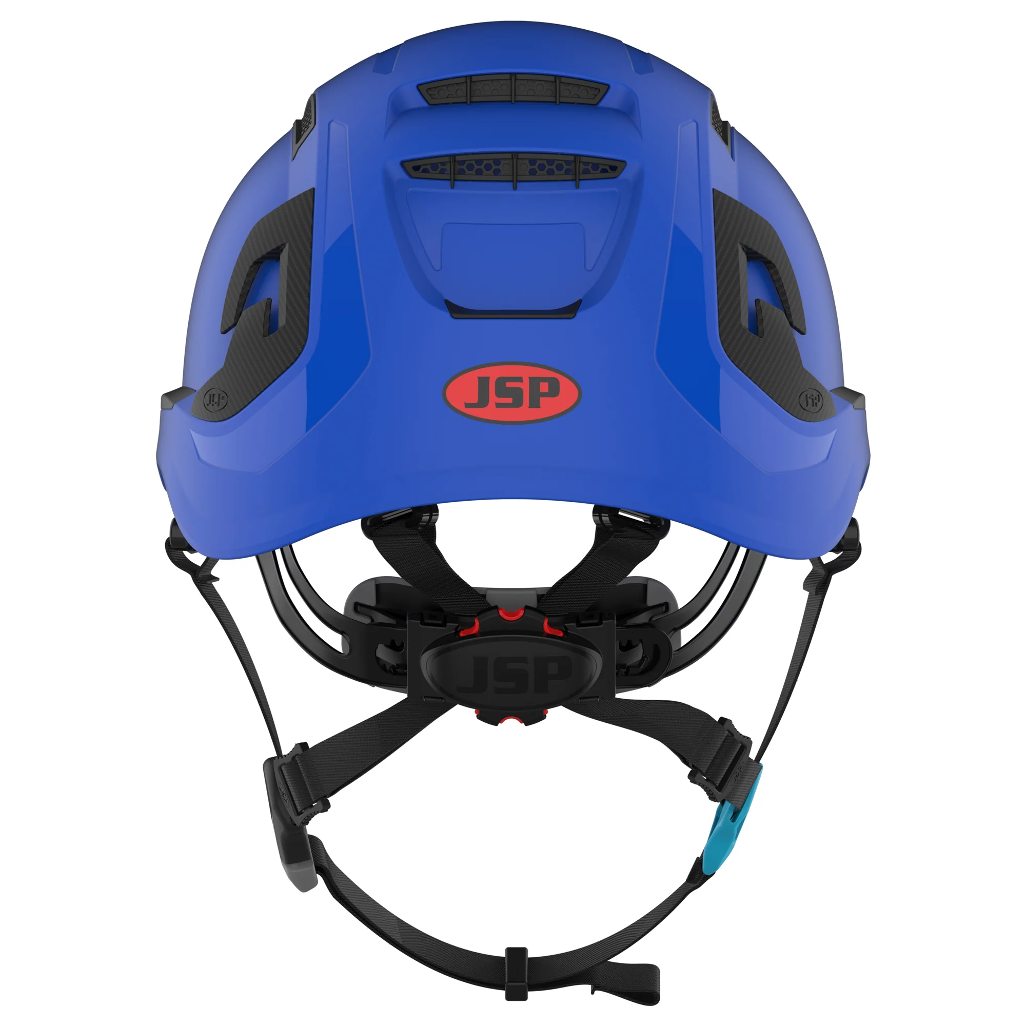 JSP EVO ALTA Skyworker Safety Helmet - Wheel Ratchet - Vented - Blue - Image 4