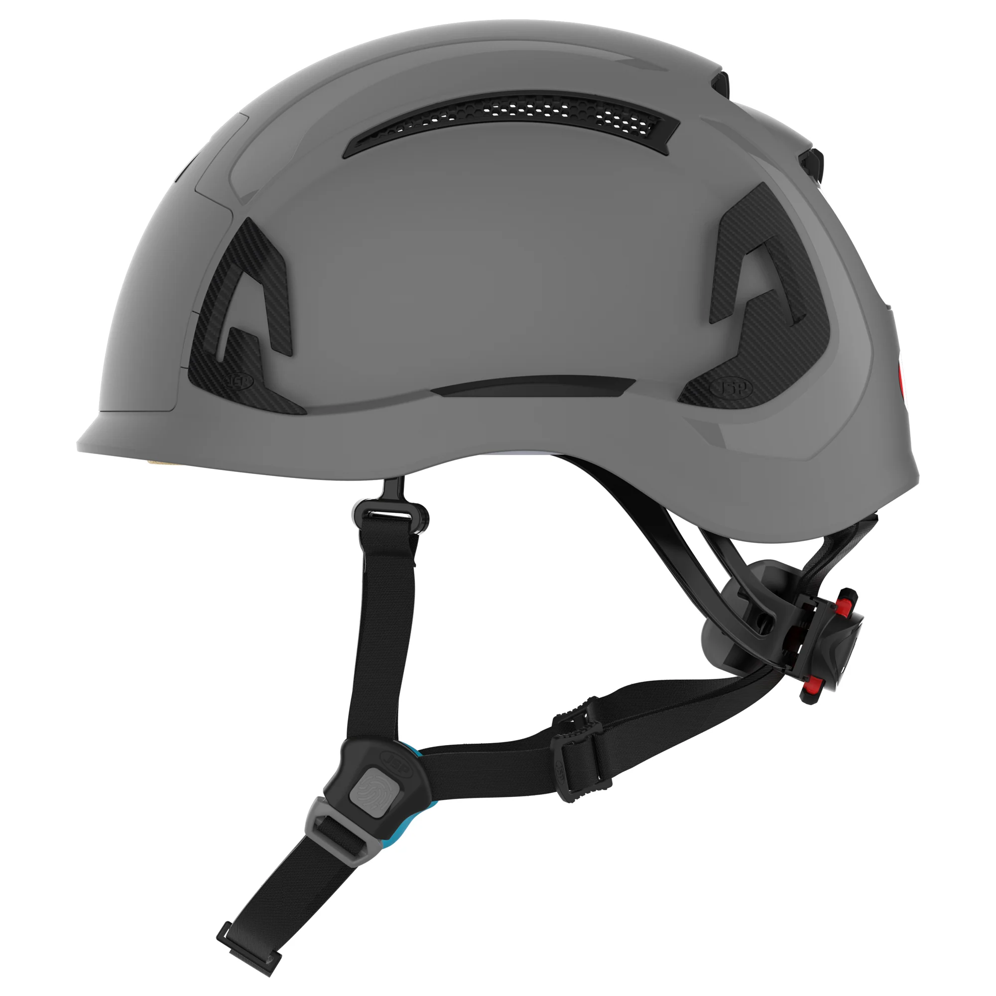 JSP EVO ALTA Skyworker Safety Helmet - Wheel Ratchet - Vented - Grey - Image 3