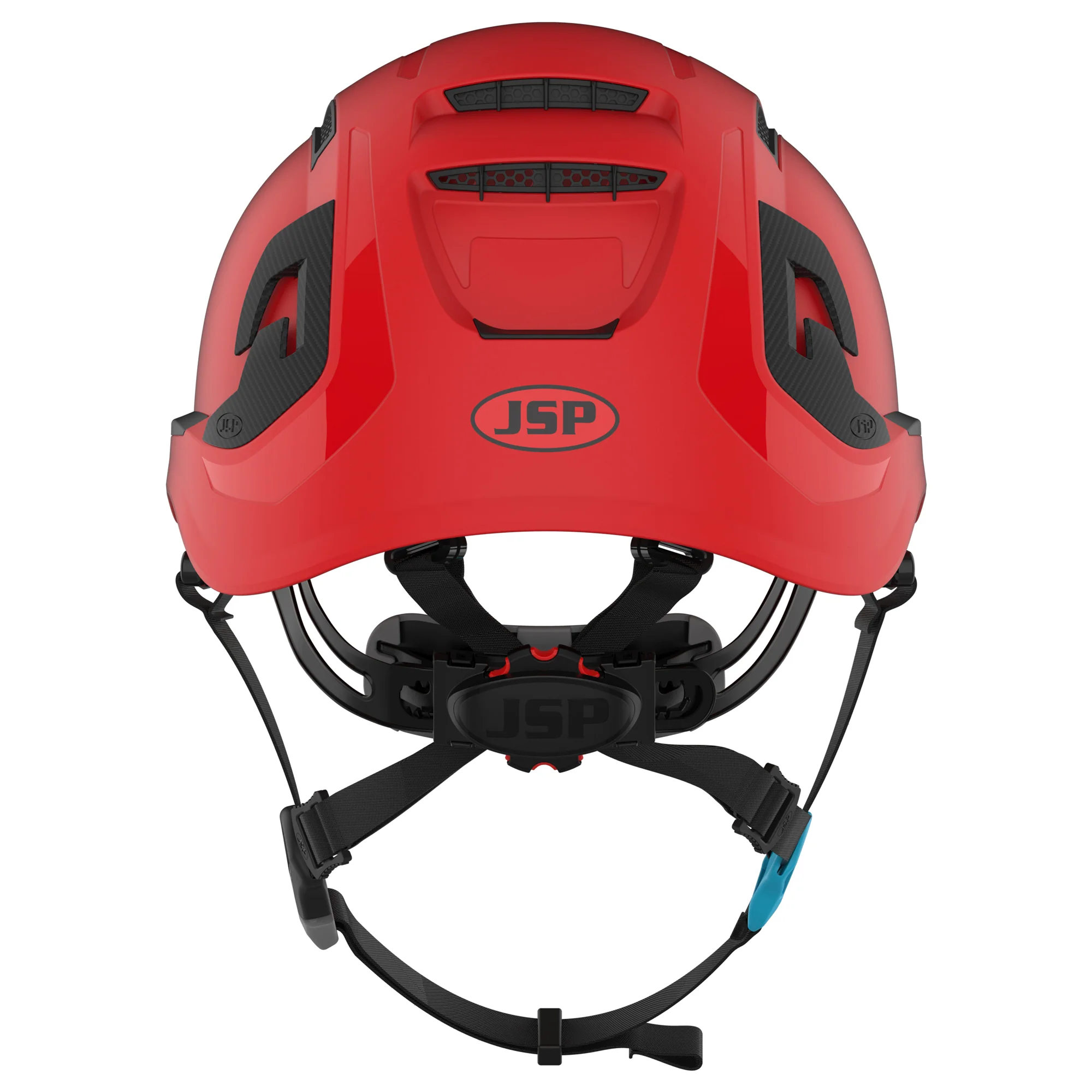 JSP EVO ALTA Skyworker Safety Helmet - Wheel Ratchet - Vented - Red - Image 4