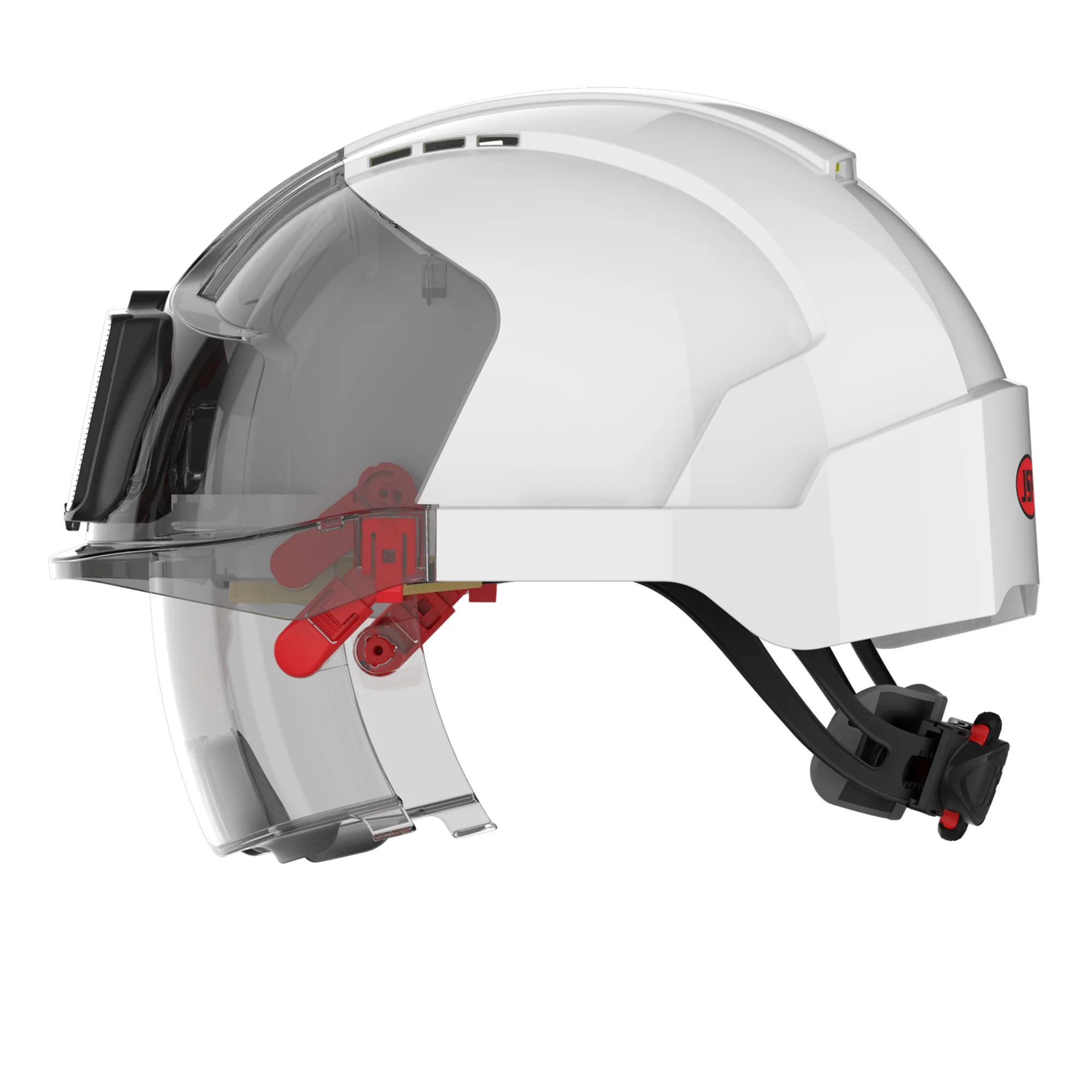 JSP EVO VISTAlens with ID Card Holder - White / Smoke - Vented - Image 3
