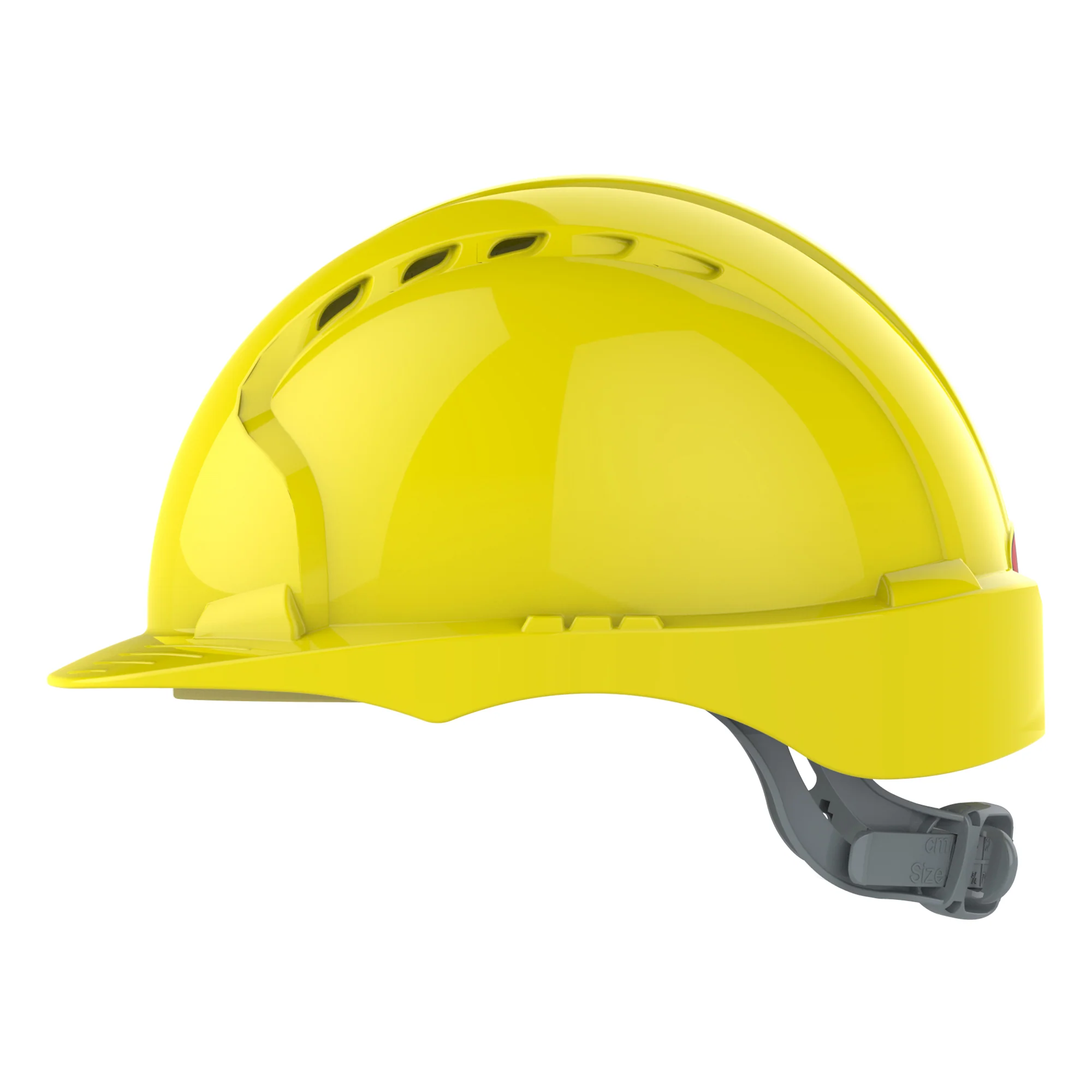 JSP EVO2 Safety Helmet - Slip Ratchet - Vented - Yellow - Image 3