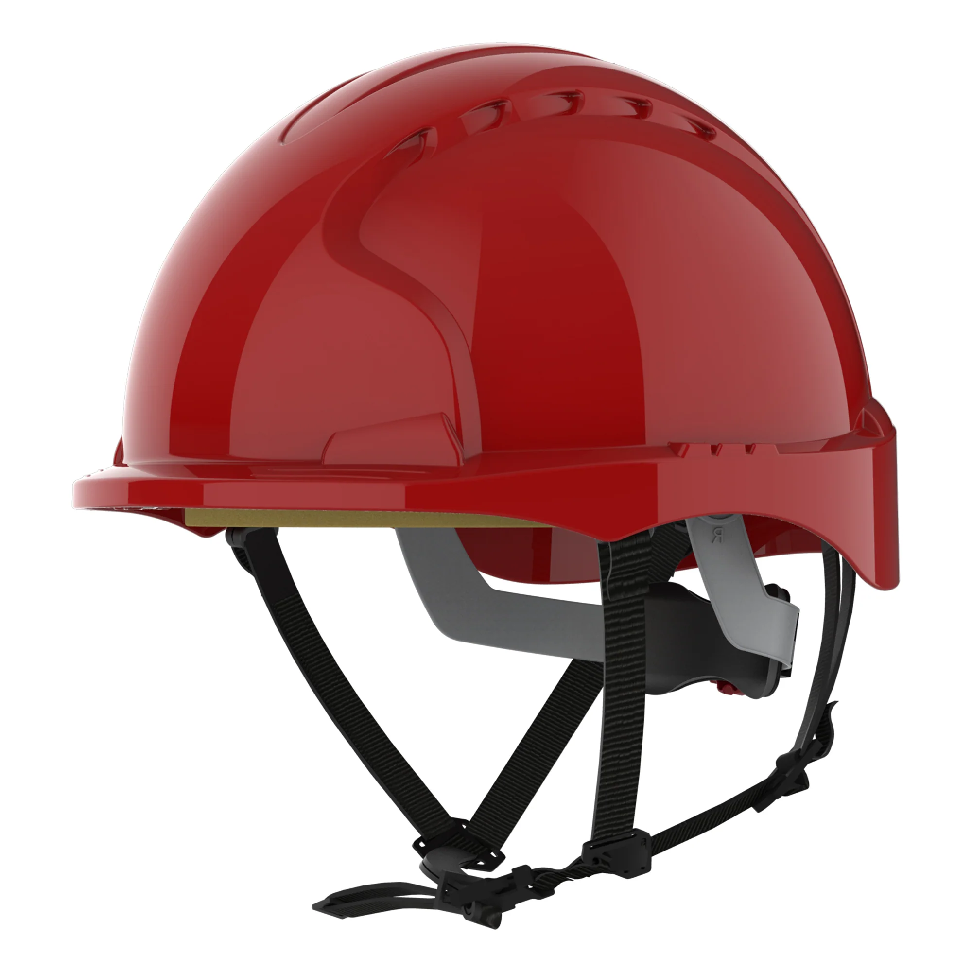 JSP EVO3 Linesman Safety Helmet - Micro Peak - Wheel Ratchet - Red