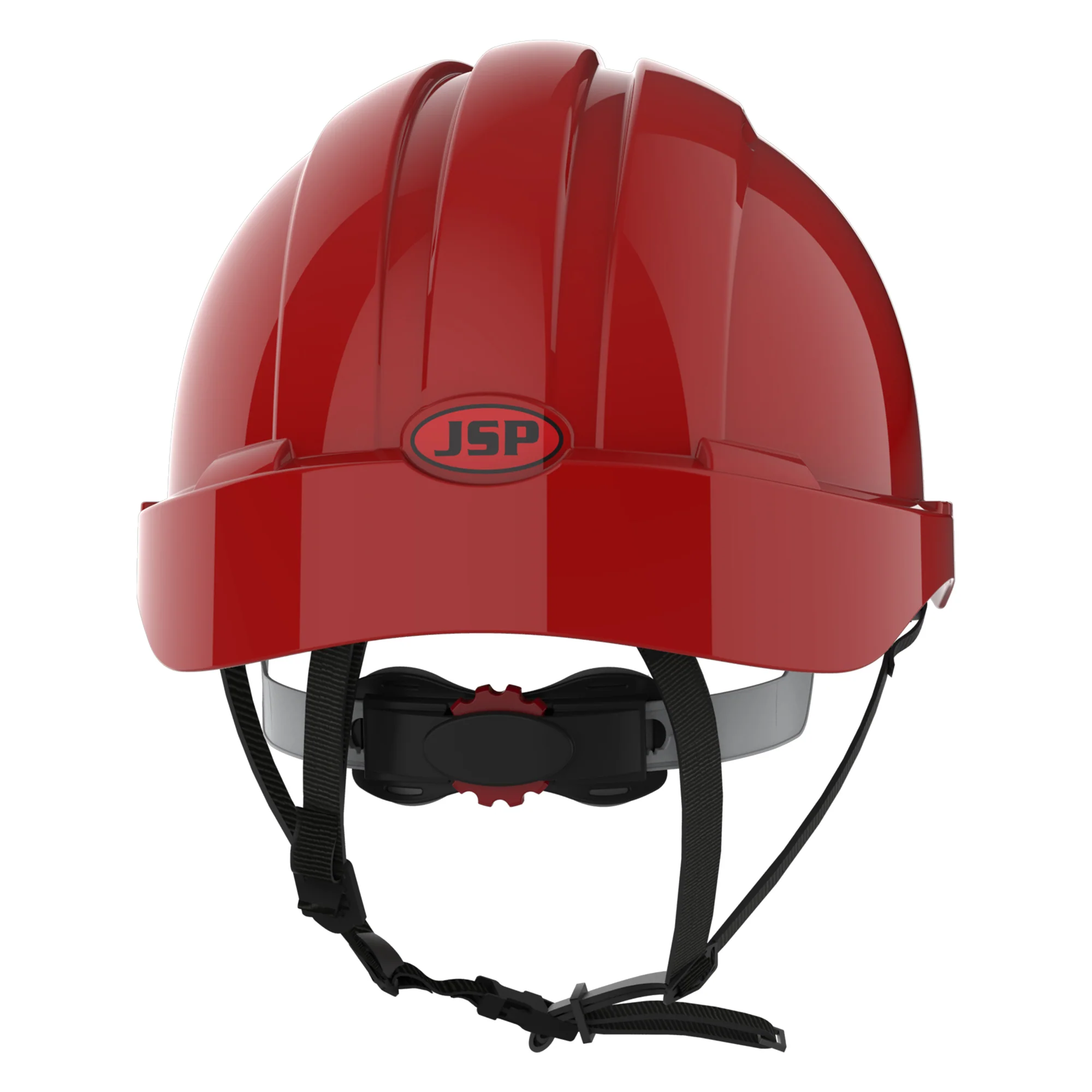 JSP EVO3 Linesman Safety Helmet - Micro Peak - Wheel Ratchet - Red - Image 4