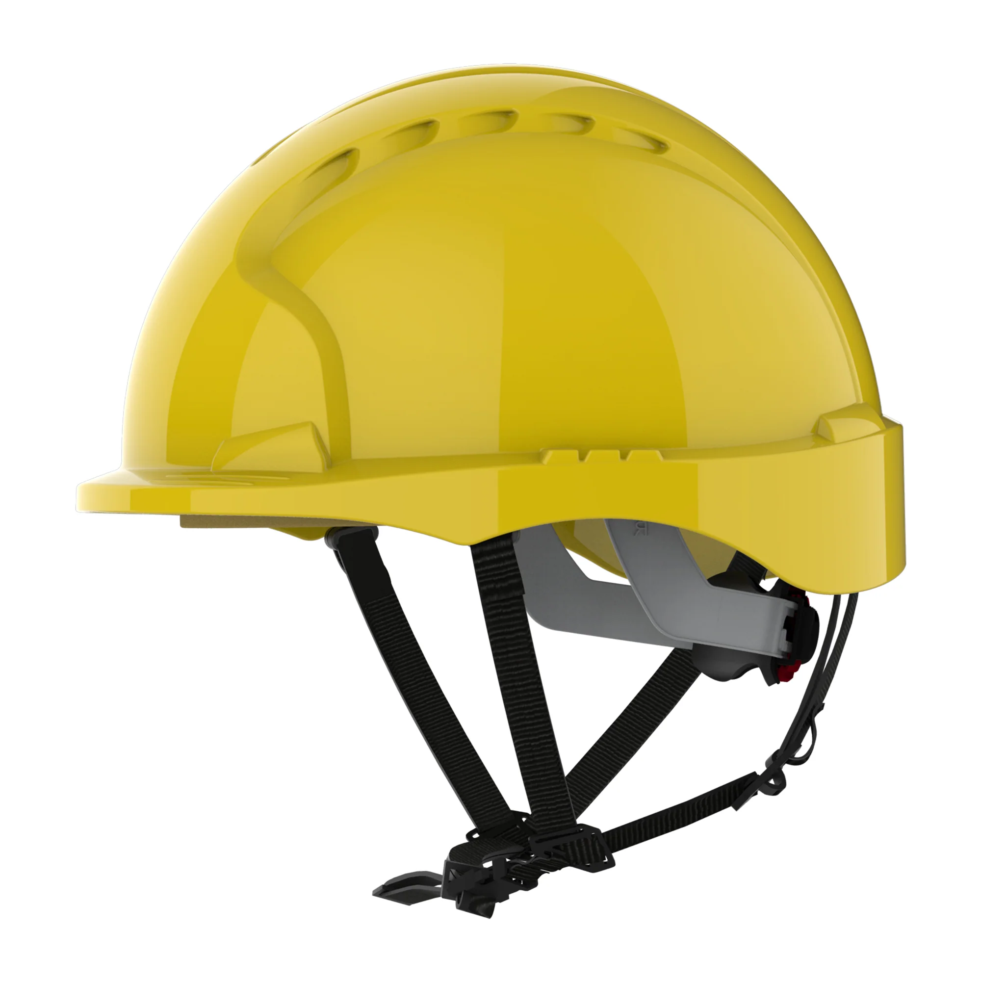 JSP EVO3 Linesman Safety Helmet - Micro Peak - Wheel Ratchet - Yellow - Image 3