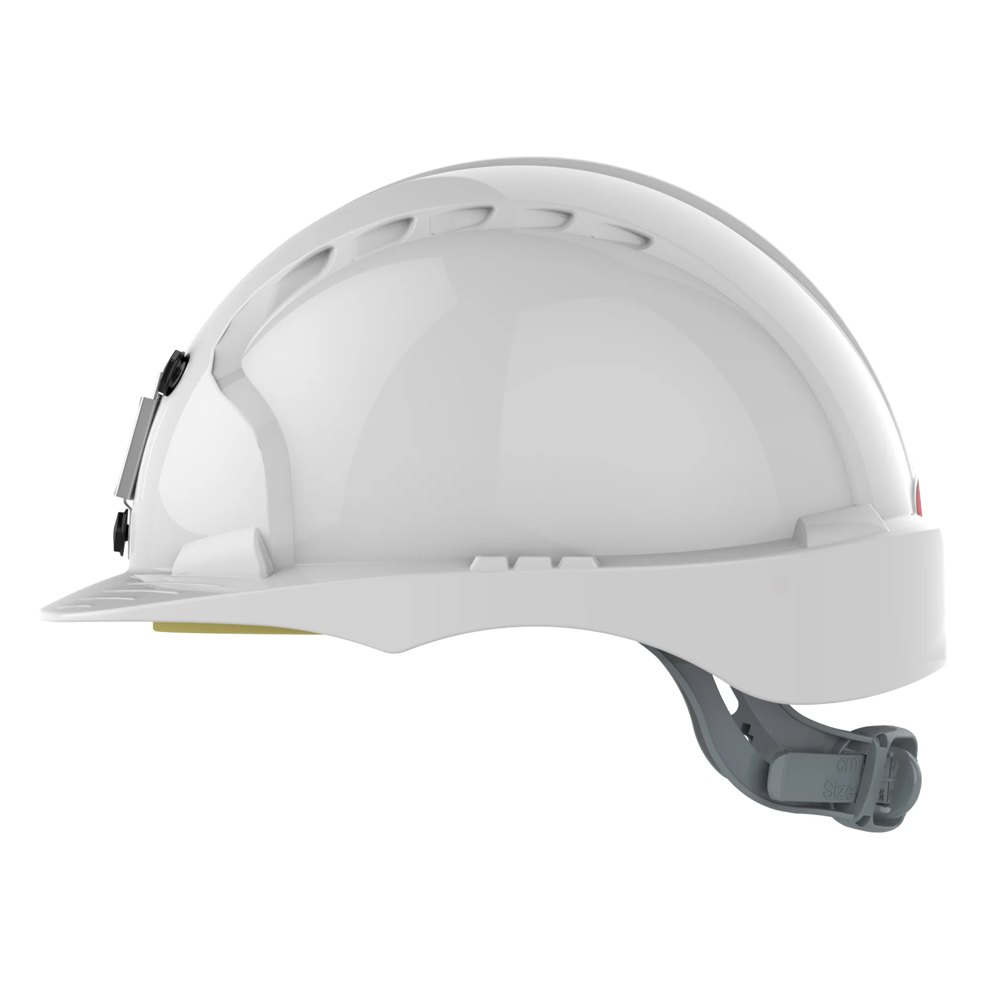 JSP EVO3 Mining Safety Helmet with Lamp Bracket - Slip Ratchet - White - Image 3