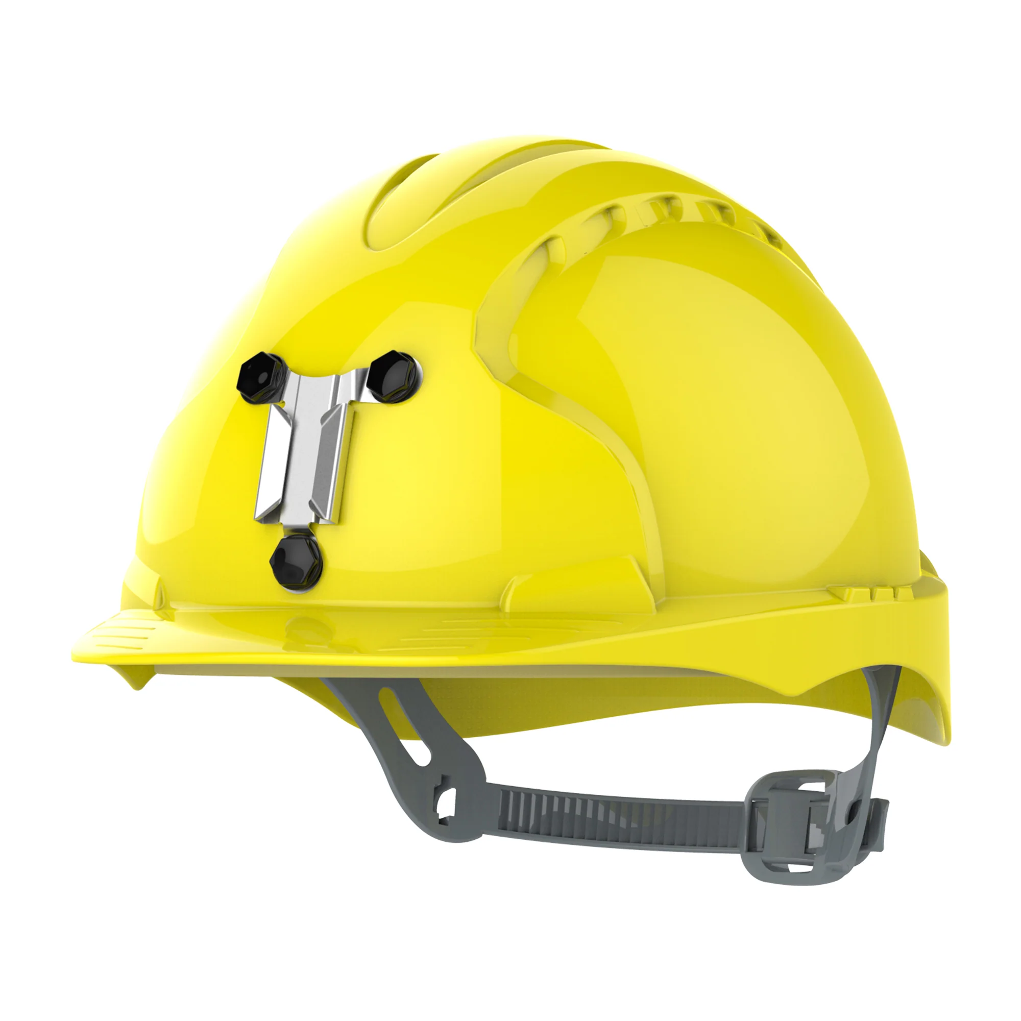 JSP EVO3 Mining Safety Helmet with Lamp Bracket - Slip Ratchet - Yellow