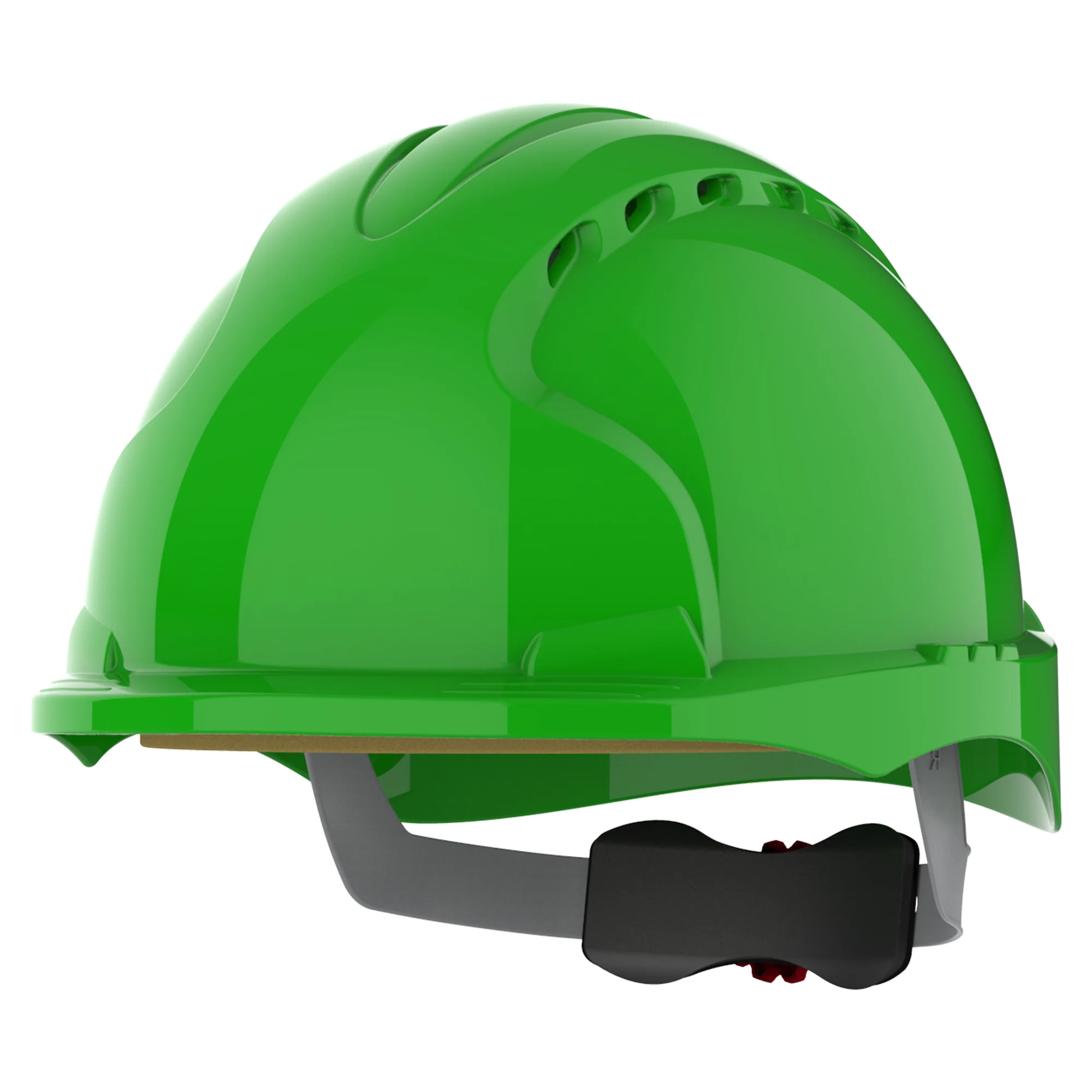 JSP EVO3 Safety Helmet - Micro Peak - Wheel Ratchet - Vented - Green