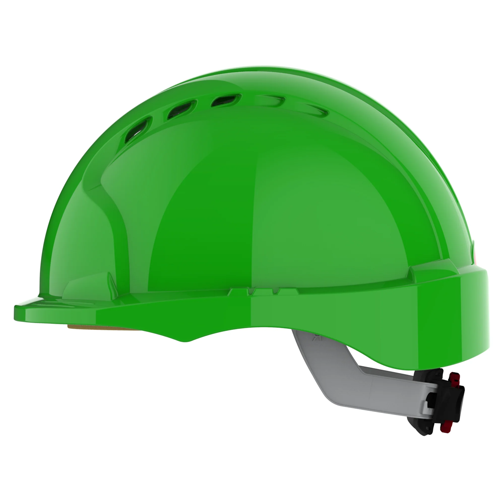 JSP EVO3 Safety Helmet - Micro Peak - Wheel Ratchet - Vented - Green - Image 3