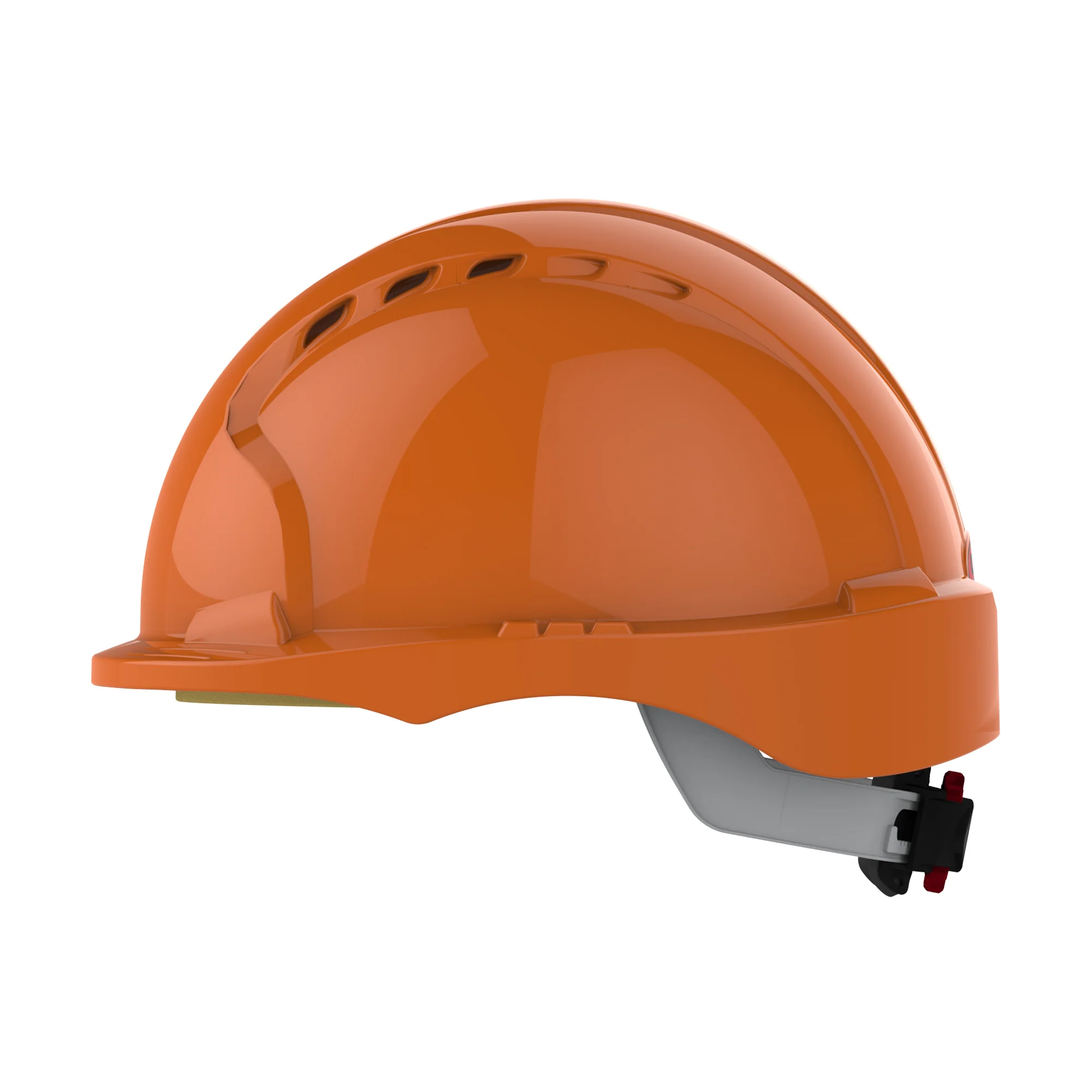 JSP EVO3 Safety Helmet - Micro Peak - Wheel Ratchet - Vented - Orange - Image 3