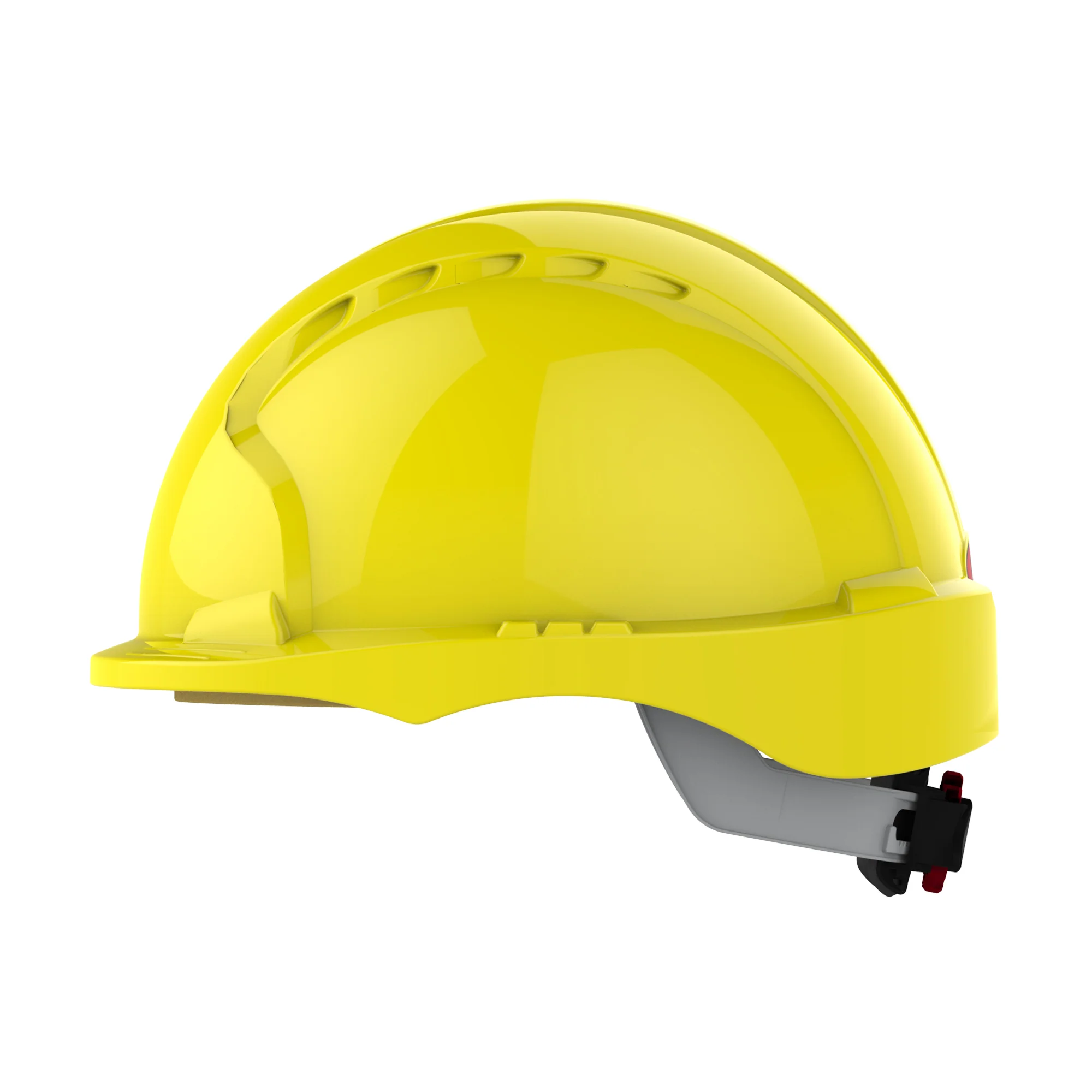 JSP EVO3 Safety Helmet - Micro Peak - Wheel Ratchet - Yellow - Image 3