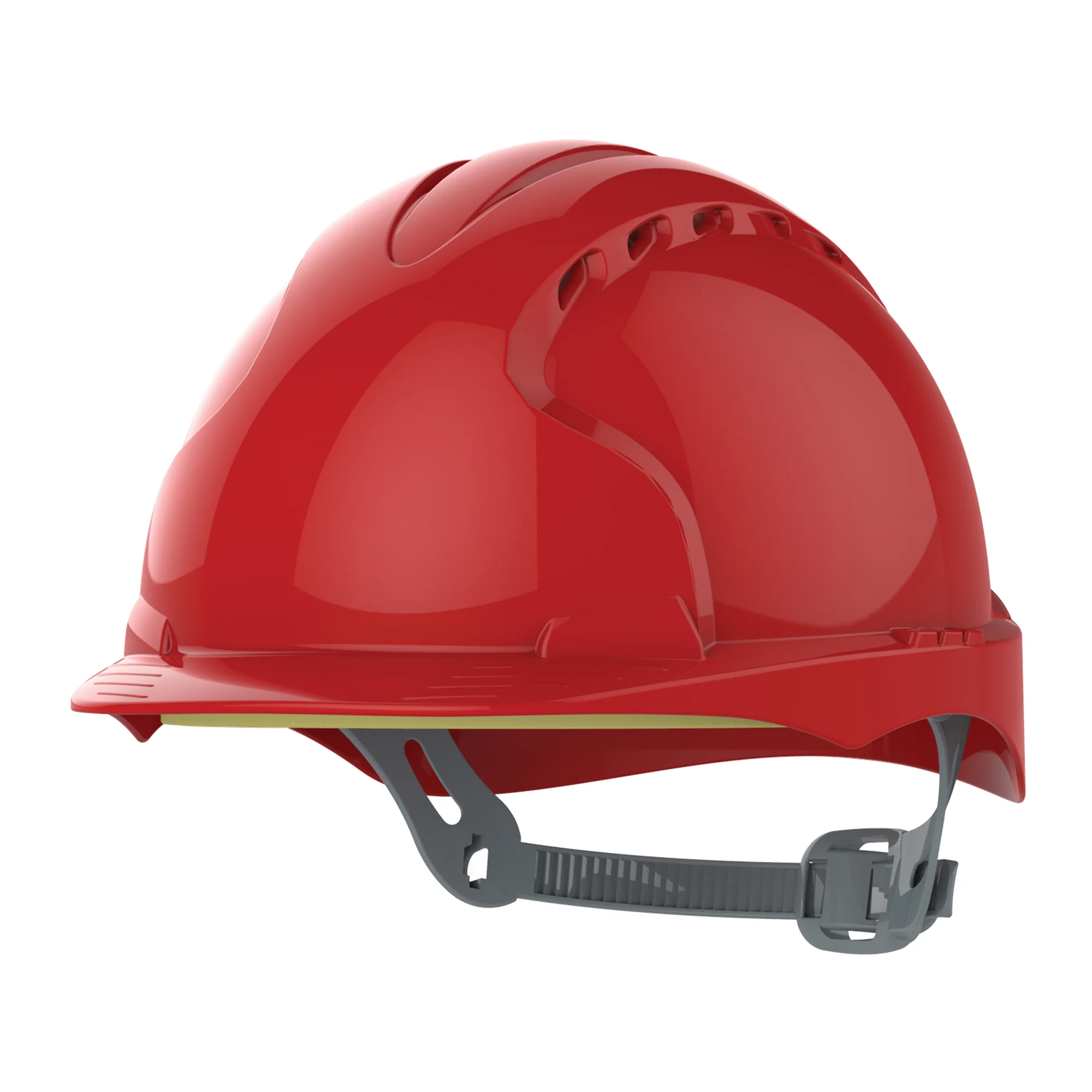 JSP EVO3 Safety Helmet - Slip Ratchet - Vented - Red