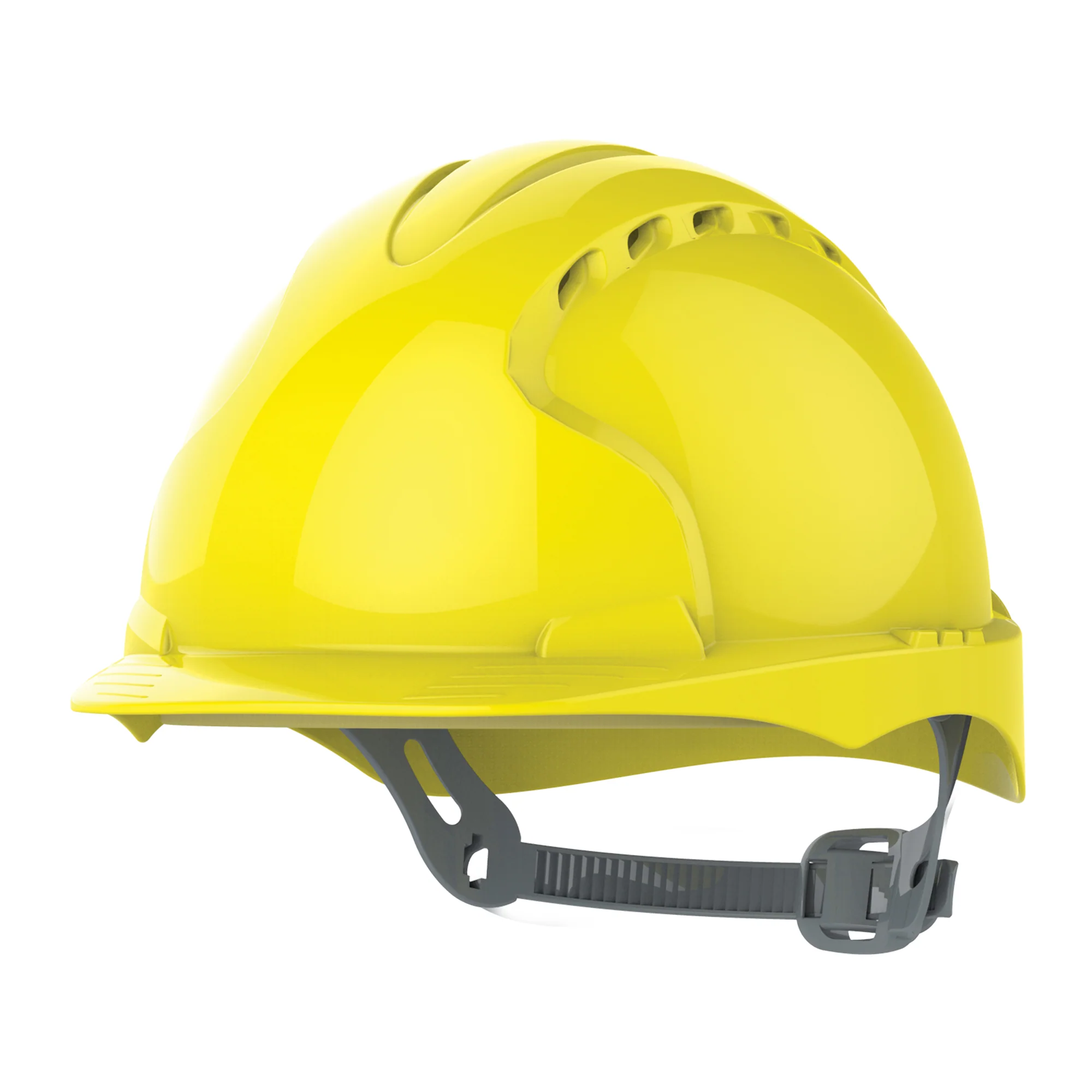 JSP EVO3 Safety Helmet - Slip Ratchet - Vented - Yellow