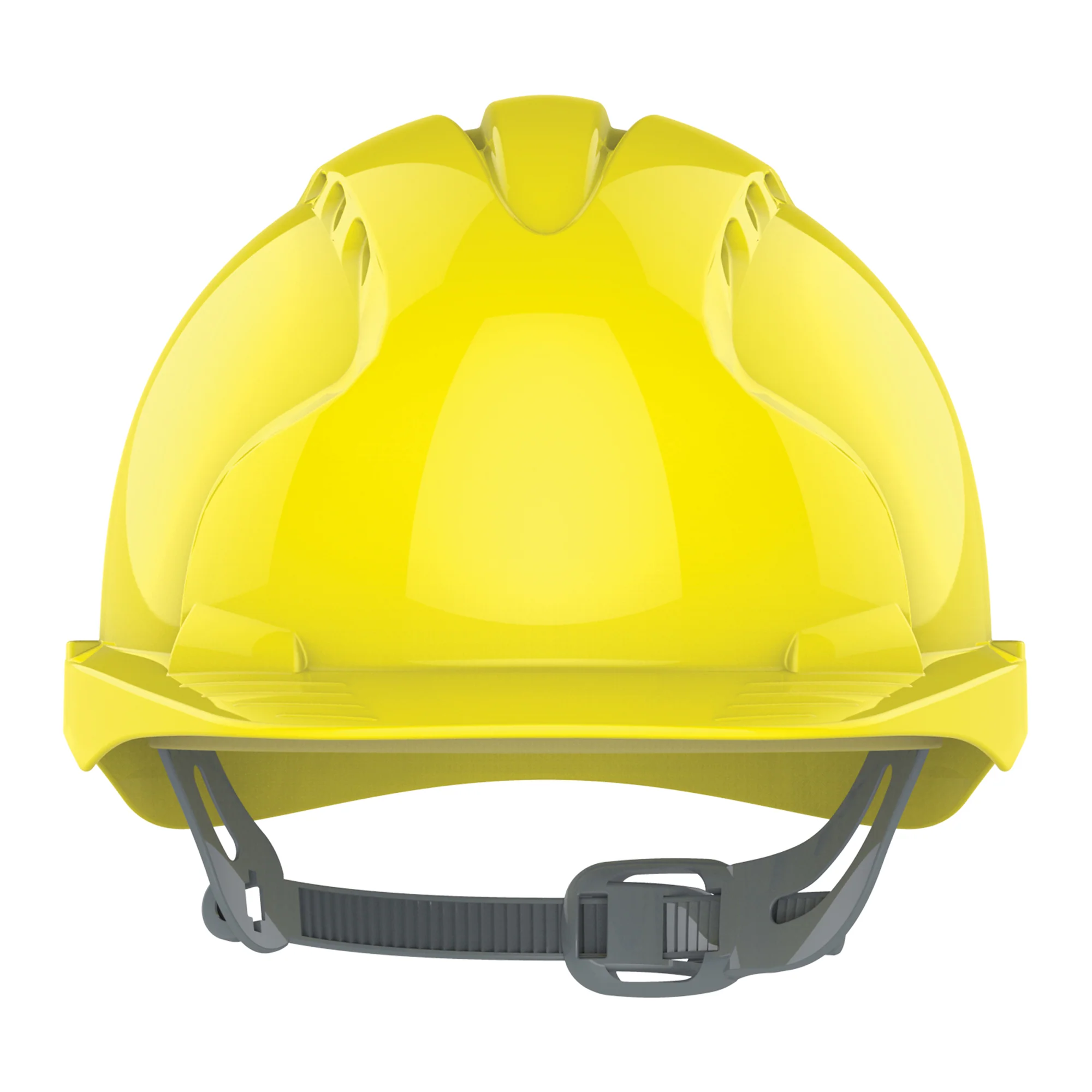 JSP EVO3 Safety Helmet - Slip Ratchet - Vented - Yellow - Image 2