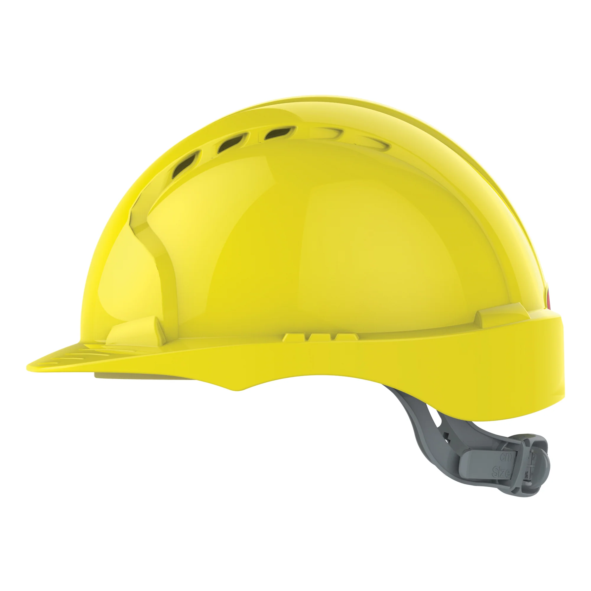 JSP EVO3 Safety Helmet - Slip Ratchet - Vented - Yellow - Image 3