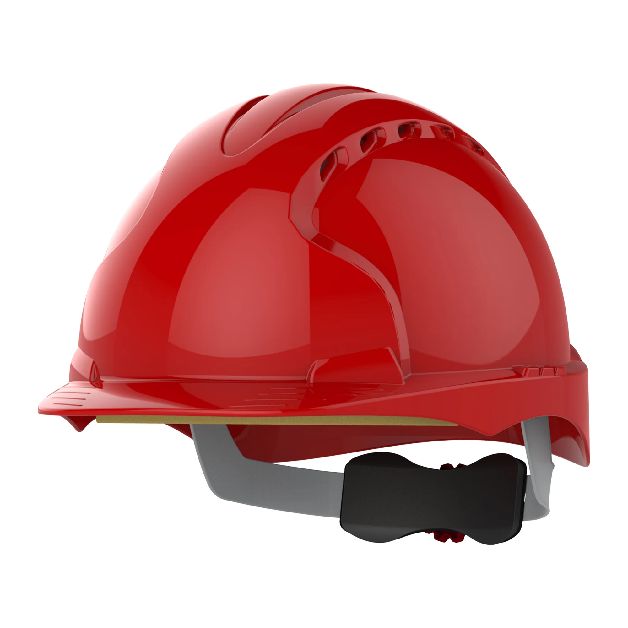JSP EVO3 Safety Helmet - Wheel Ratchet - Vented - Red