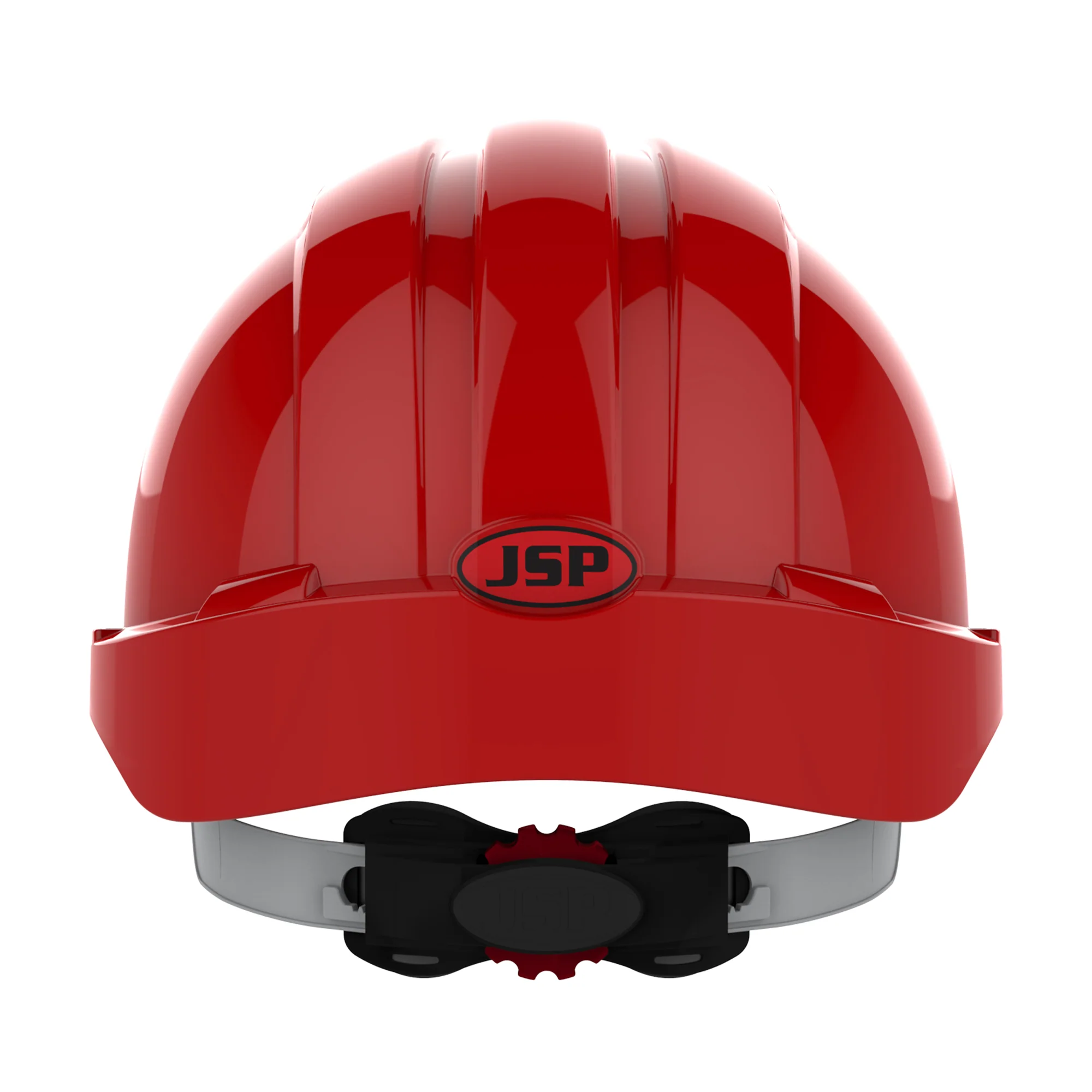 JSP EVO3 Safety Helmet - Wheel Ratchet - Vented - Red - Image 4