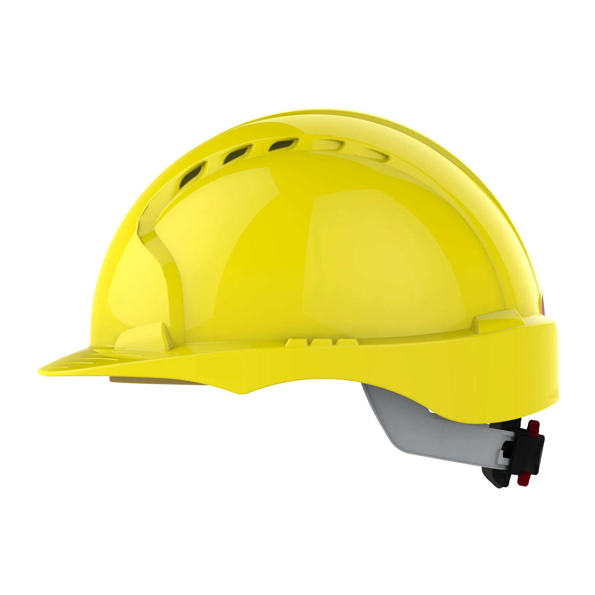 JSP EVO3 Safety Helmet - Wheel Ratchet - Vented - Yellow - Image 3