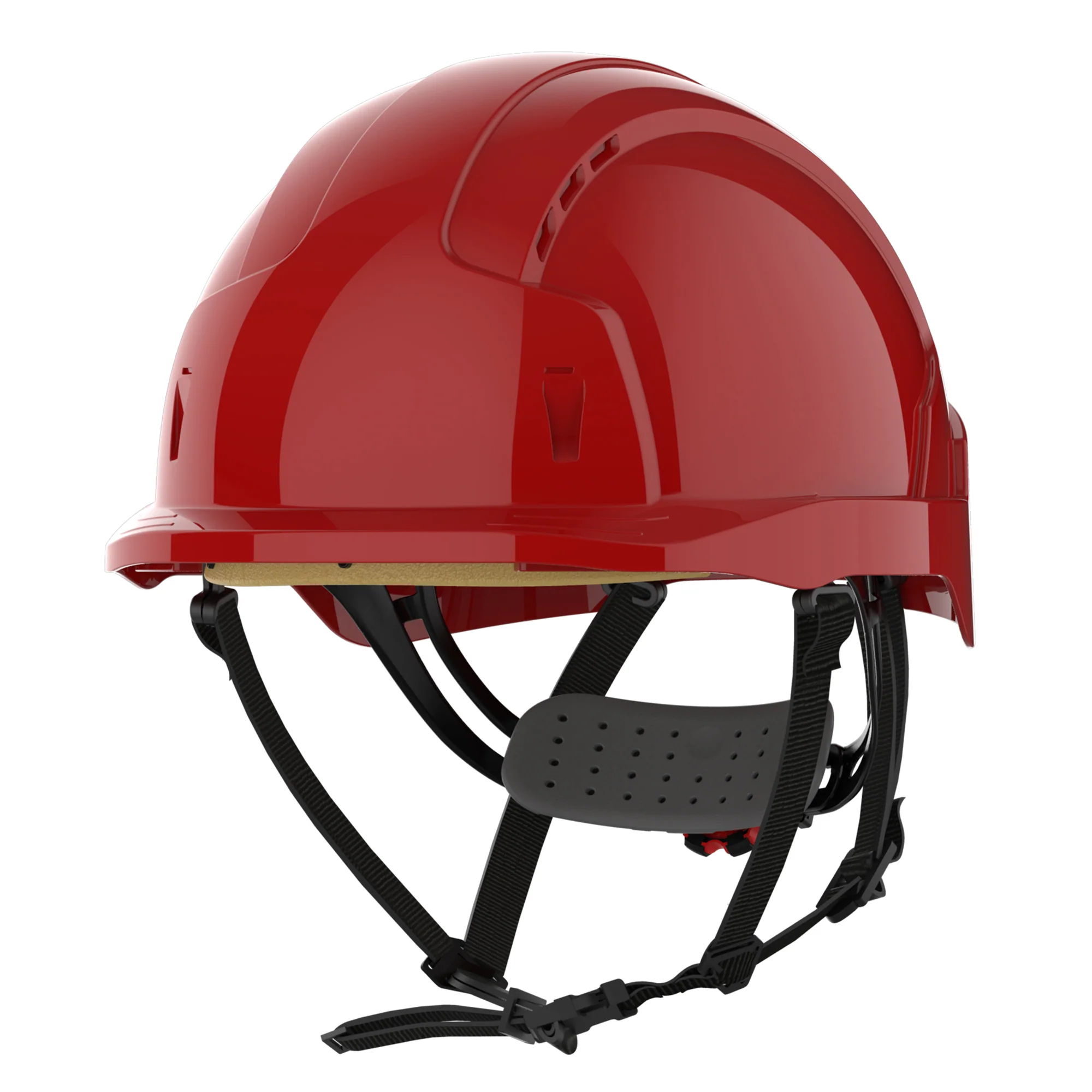 JSP EVOLite Micro Peak Linesman Safety Helmet - Wheel Ratchet - Red