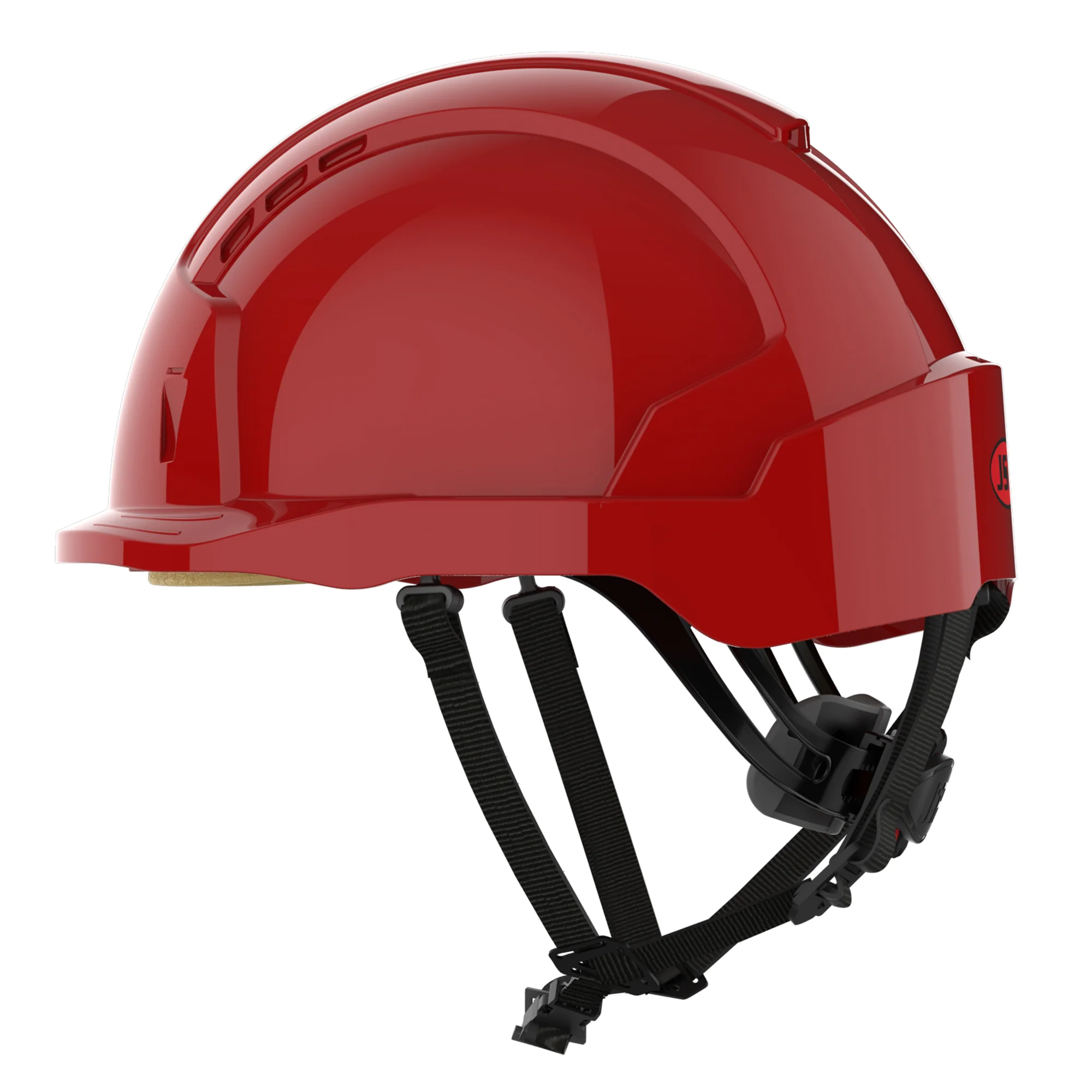 JSP EVOLite Micro Peak Linesman Safety Helmet - Wheel Ratchet - Red - Image 3