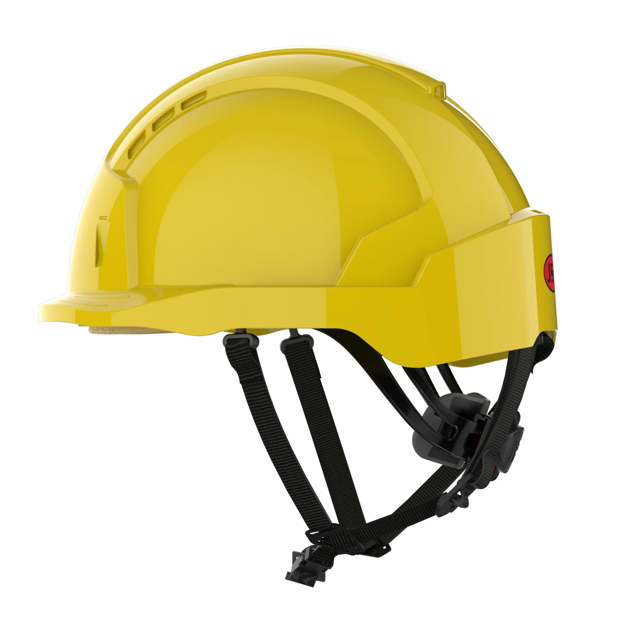 JSP EVOLite Micro Peak Linesman Safety Helmet - Wheel Ratchet - Yellow - Image 3