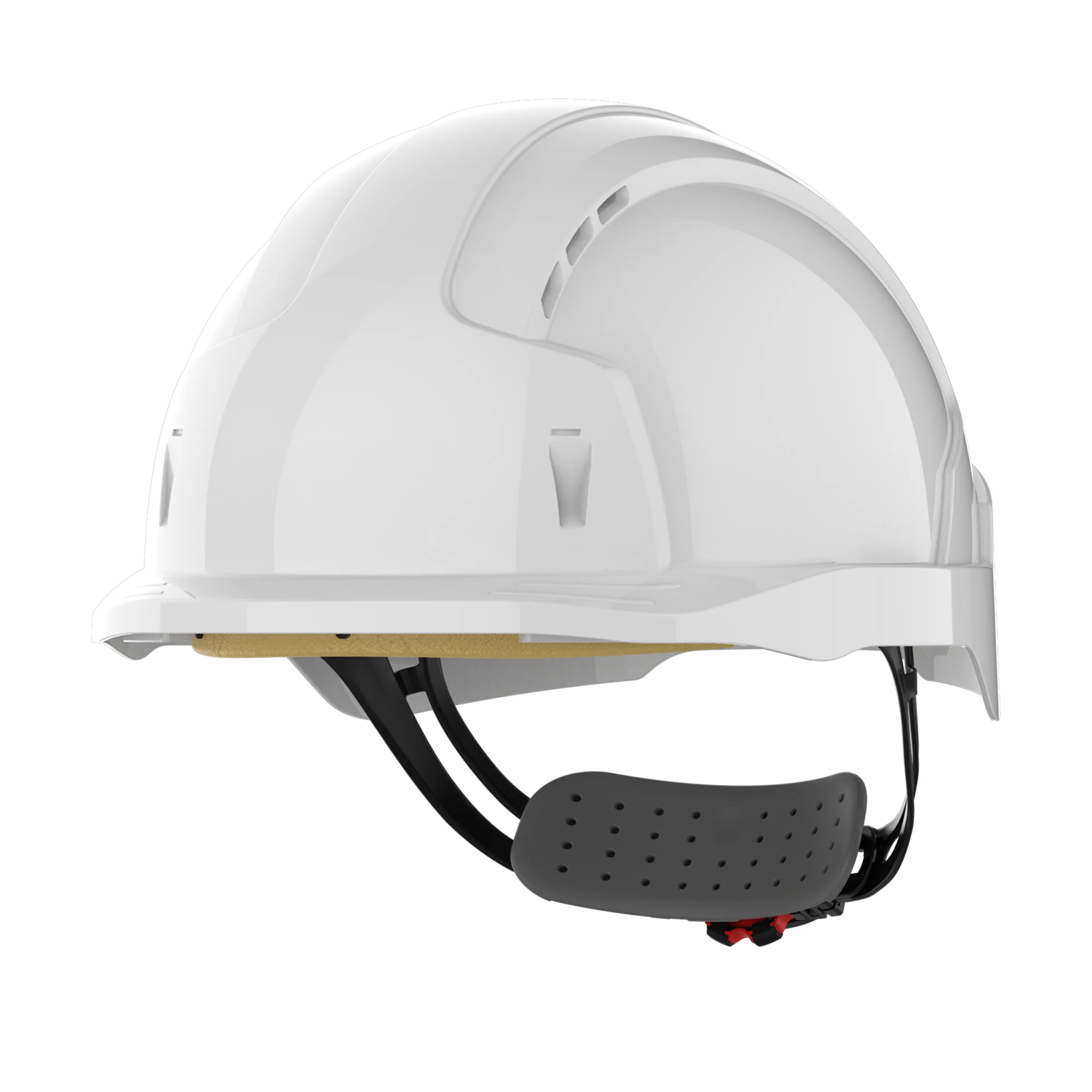 JSP EVOLite Safety Helmet - Micro Peak - Wheel Ratchet - Vented - White