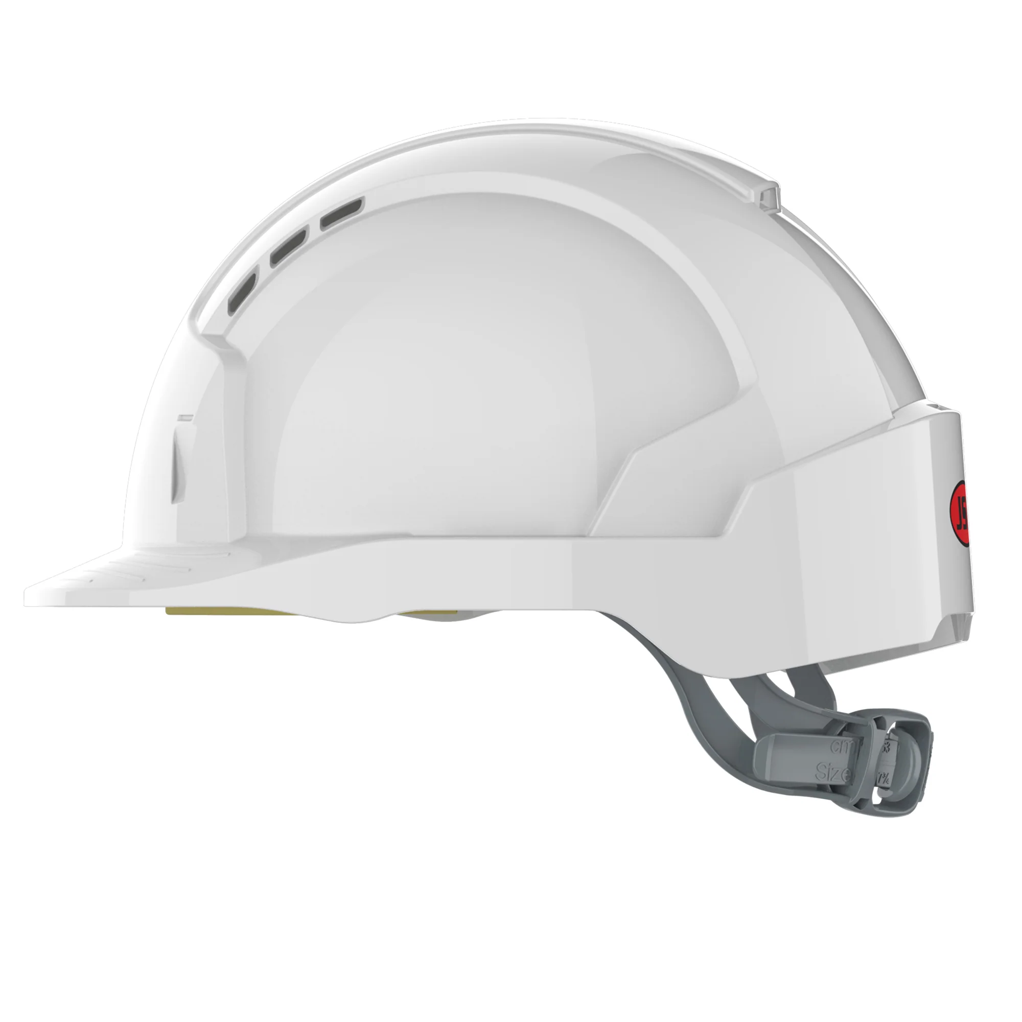 JSP EVOLite Safety Helmet - Slip Ratchet - Vented - White - Image 3