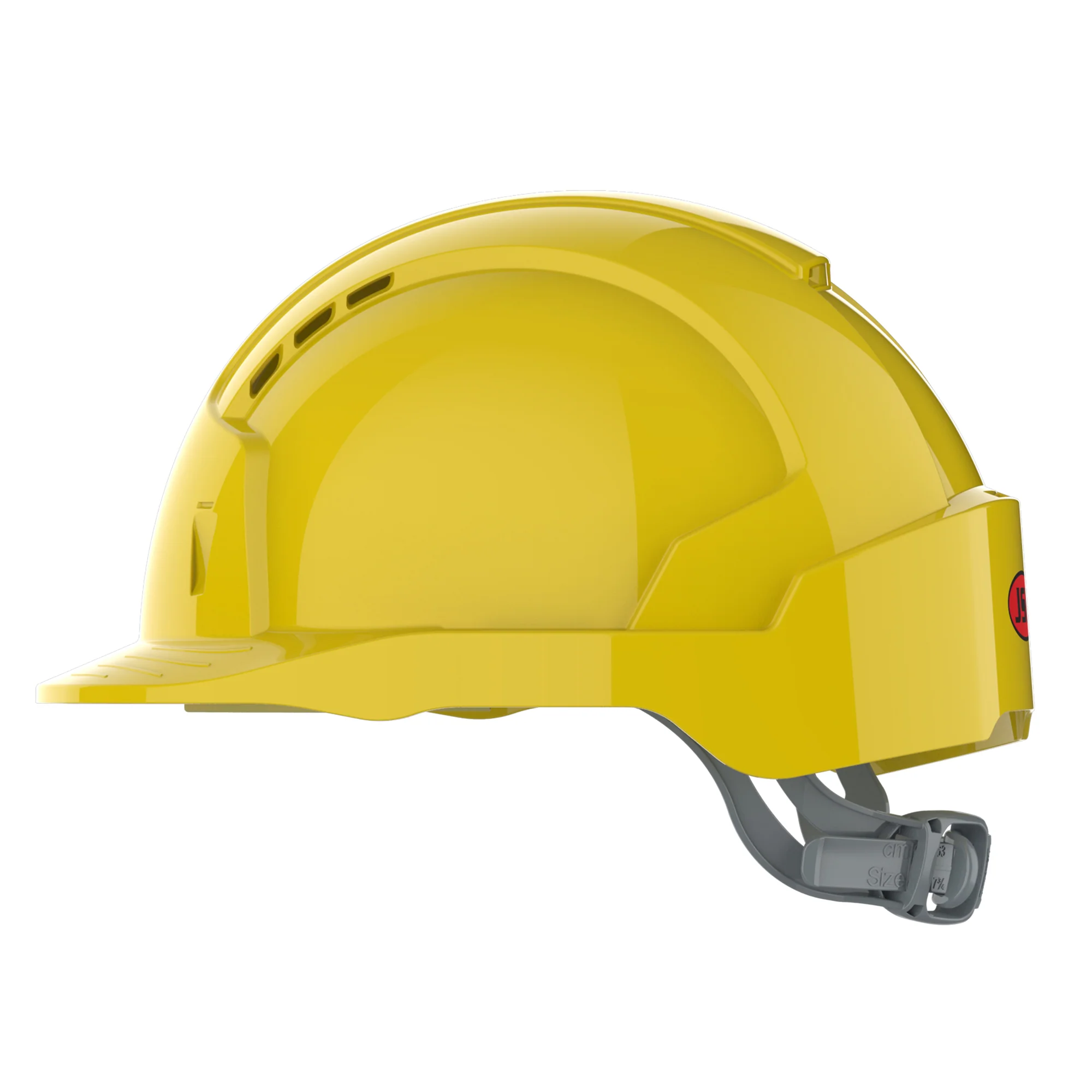 JSP EVOLite Safety Helmet - Slip Ratchet - Vented - Yellow - Image 3