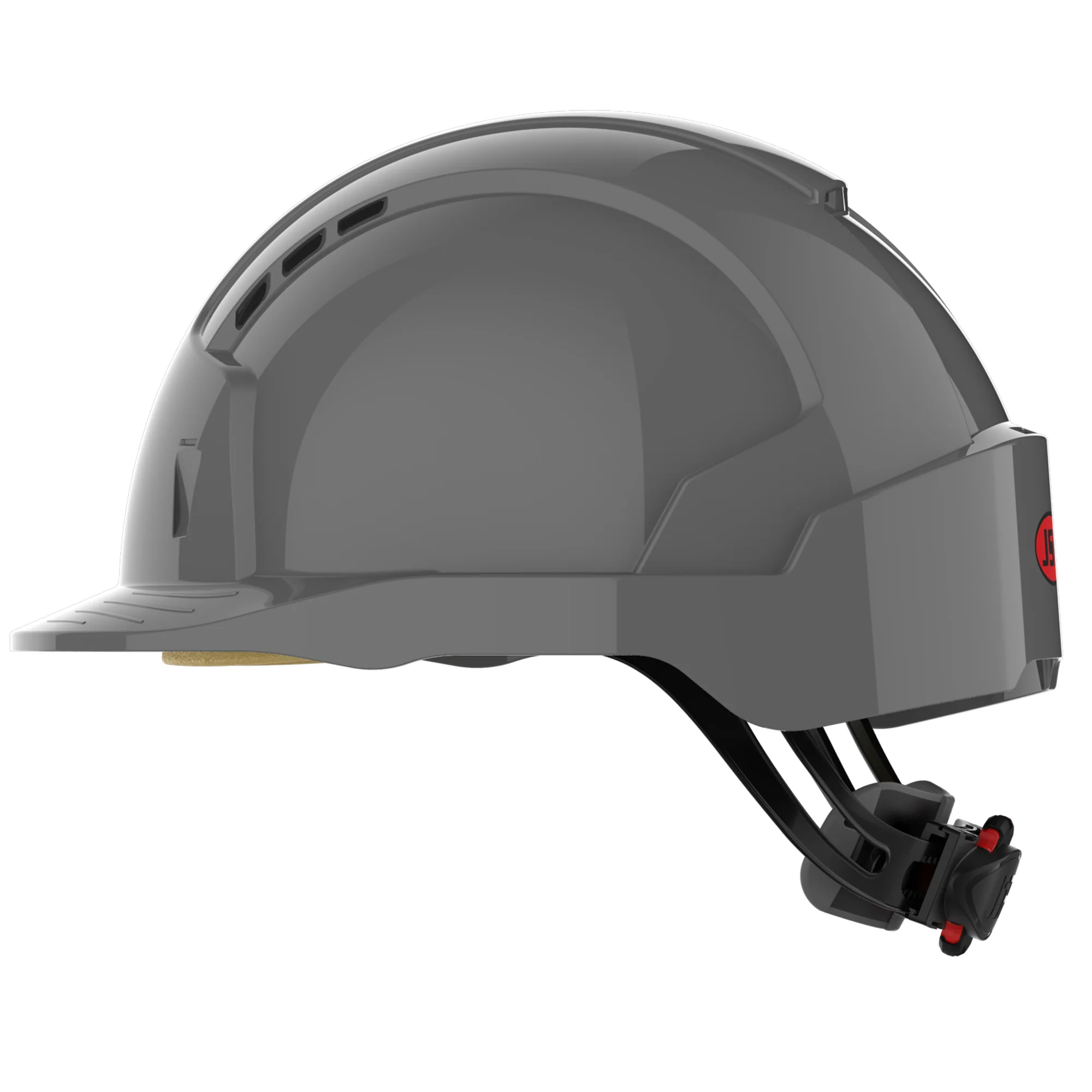 JSP EVOLite Safety Helmet - Wheel Ratchet - Vented - Grey - Image 3
