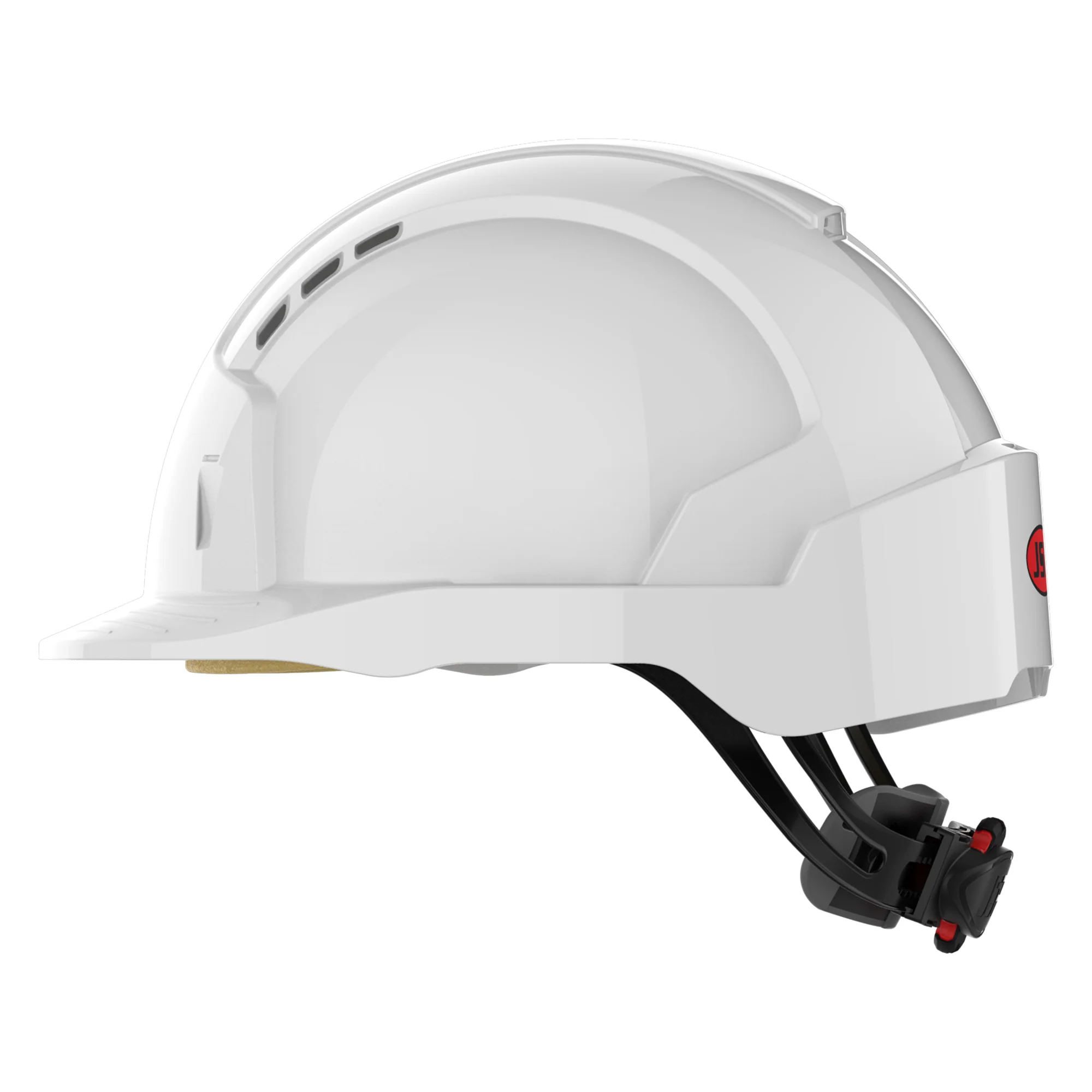 JSP EVOLite Safety Helmet - Wheel Ratchet - Vented - White - Image 3