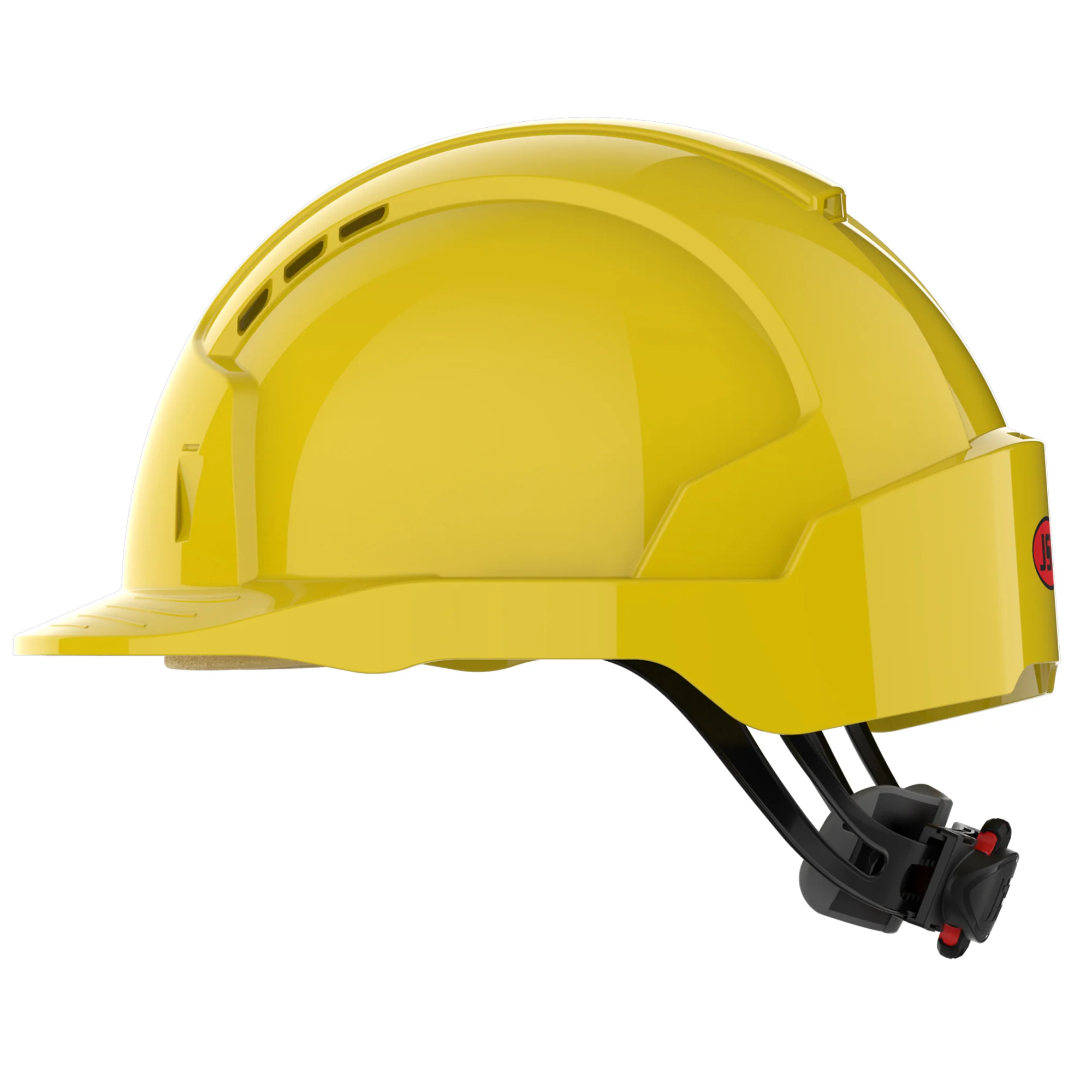 JSP EVOLite Safety Helmet - Wheel Ratchet - Vented - Yellow - Image 3