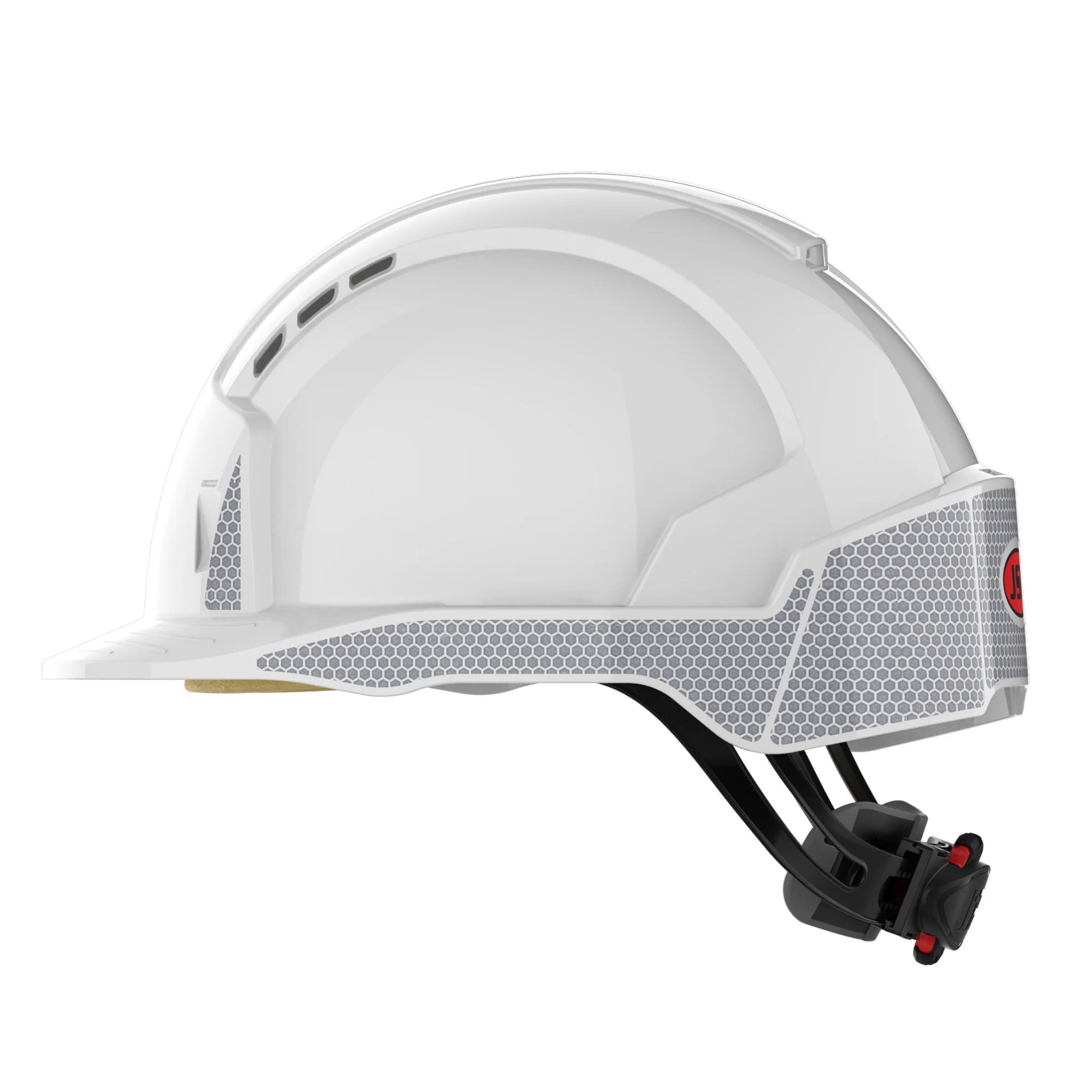 JSP EVOLite Safety Helmet with CR2 - Wheel Ratchet - Vented - White - Image 3