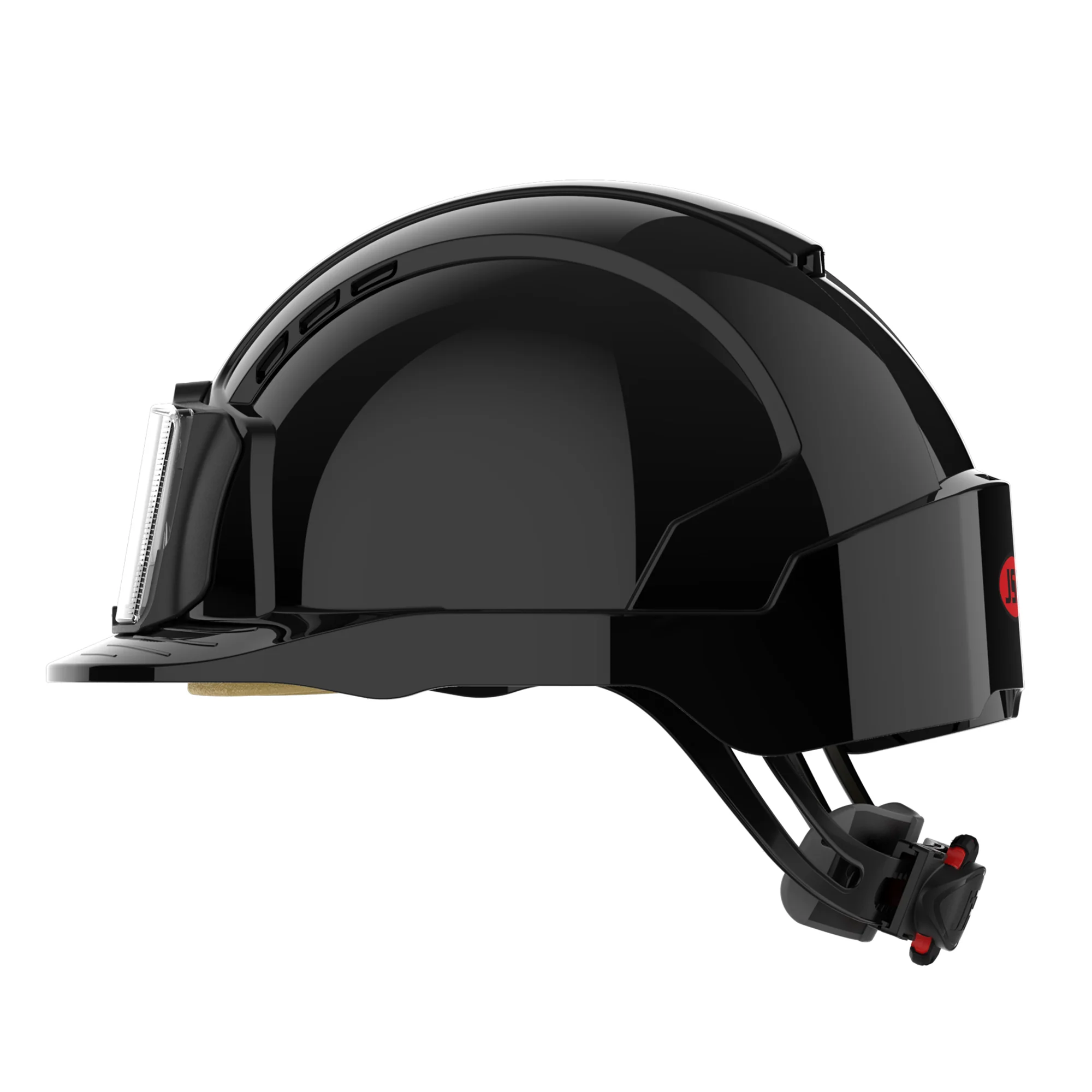 JSP EVOLite Safety Helmet with ID Card Holder / Lamp Bracket - Black - Image 3