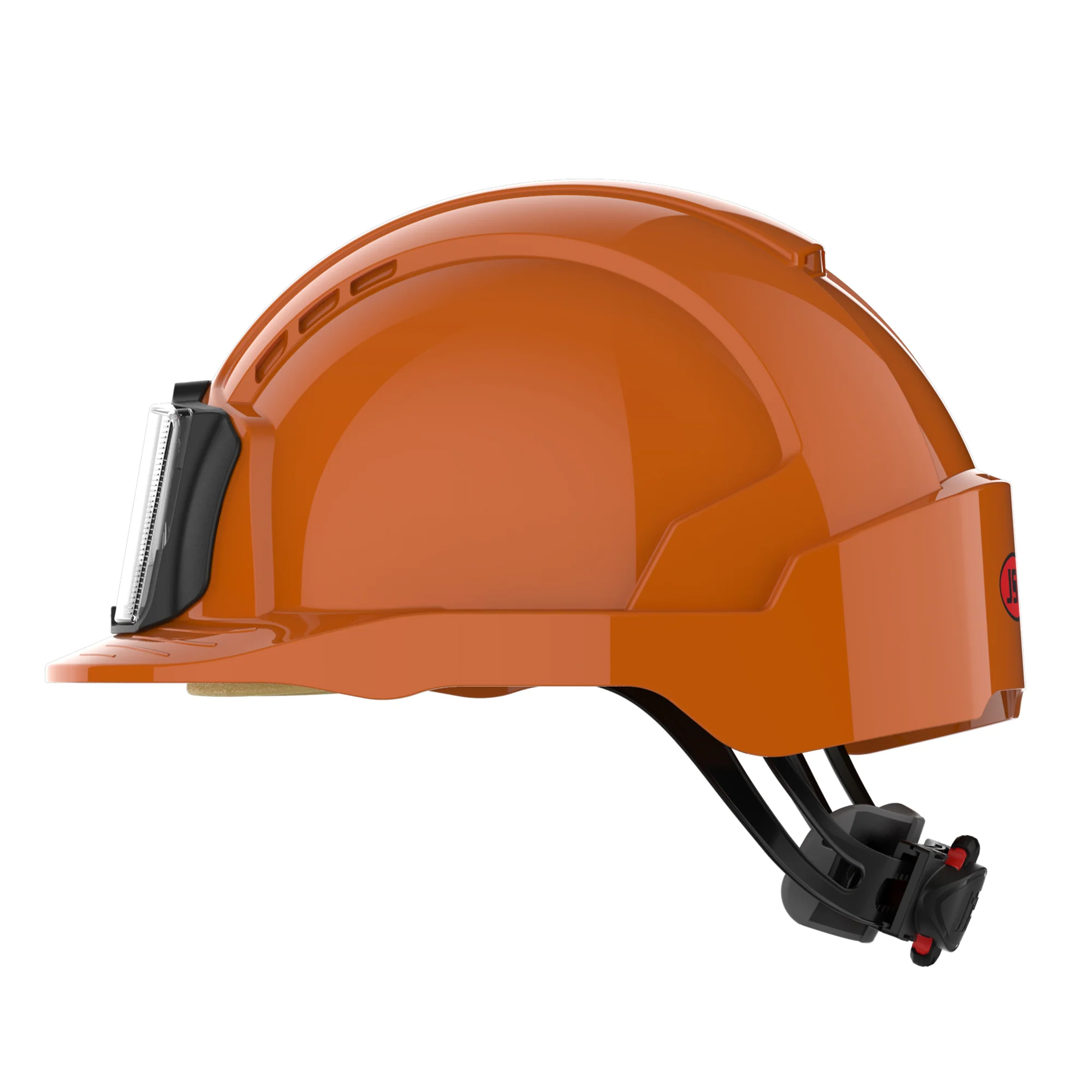 JSP EVOLite Safety Helmet with ID Card Holder / Lamp Bracket - Orange - Image 3