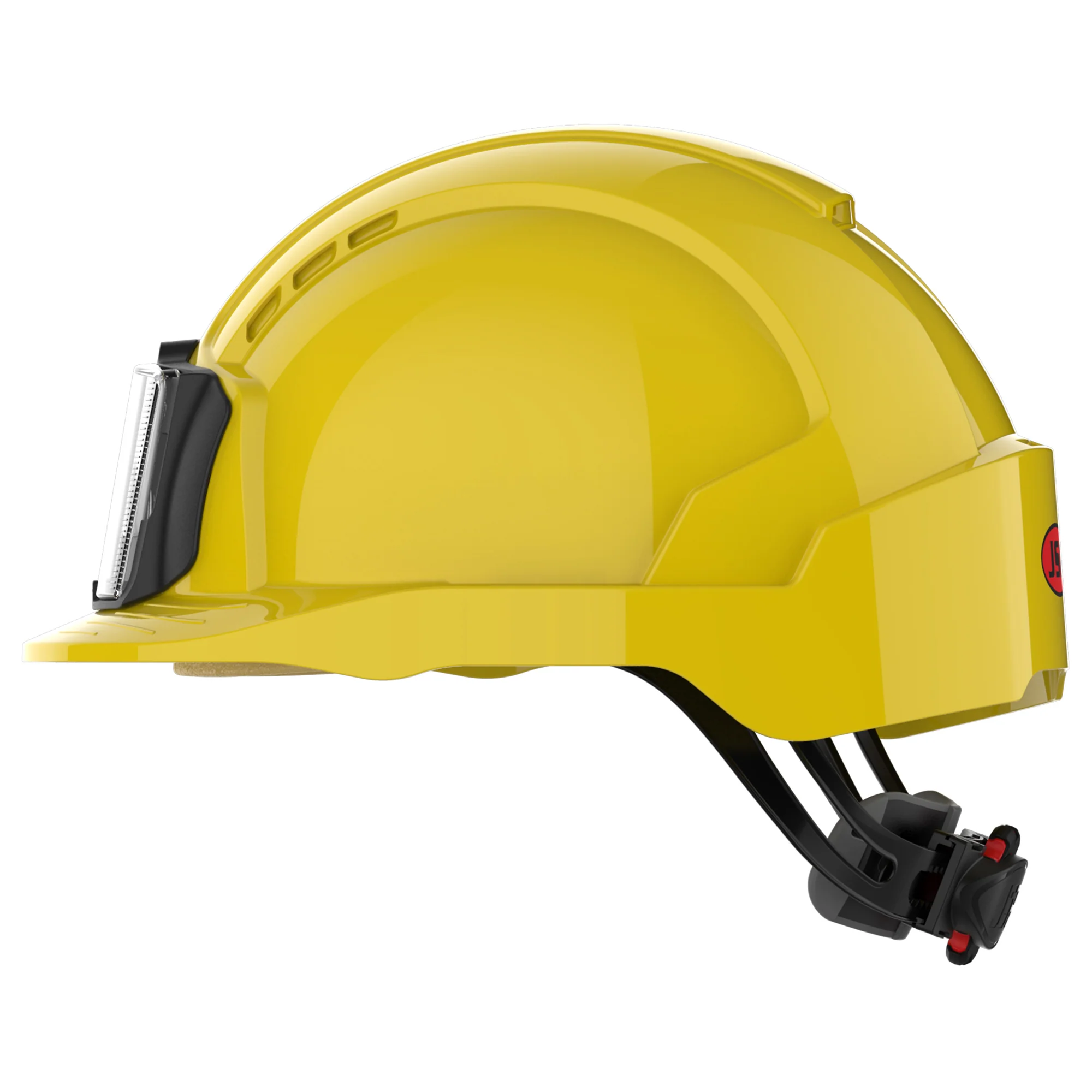 JSP EVOLite Safety Helmet with ID Card Holder / Lamp Bracket - Yellow - Image 3