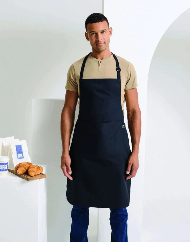 Premier Workwear Fairtrade And Organic Certified Cotton Bib Apron - PR112M