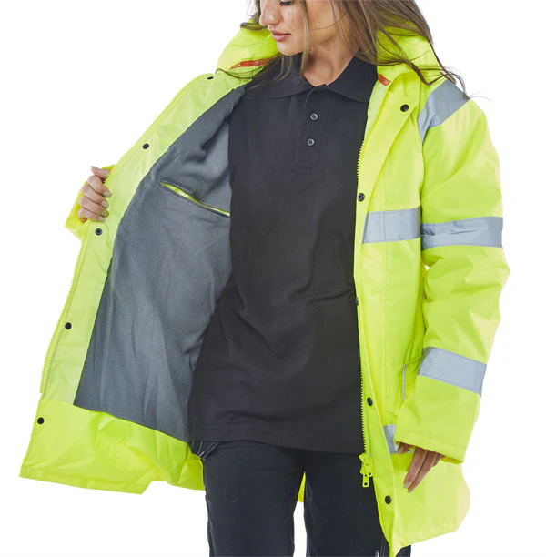 Beeswift Hi-Vis Fleece Lined Traffic Jacket - Image 2