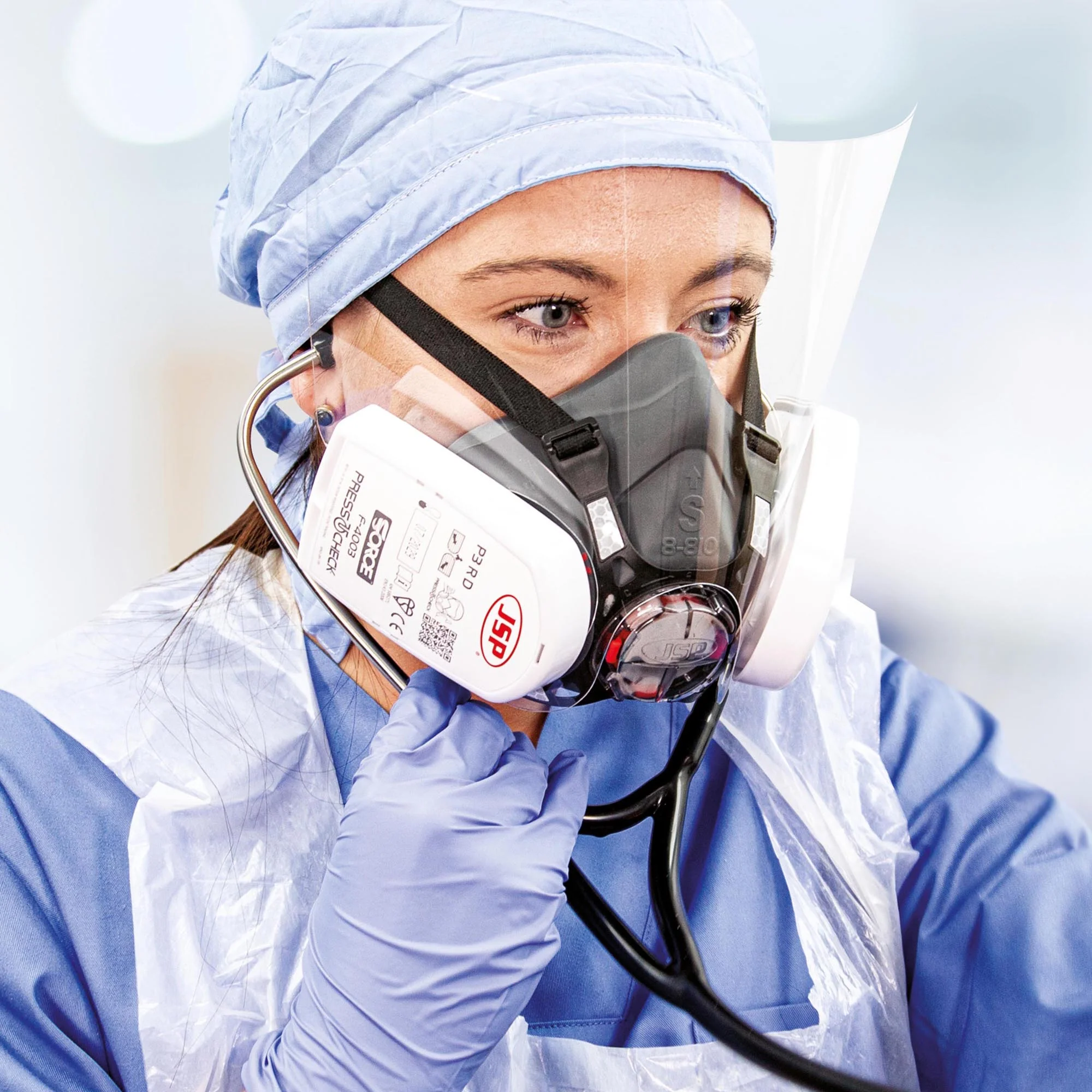 JSP Force8 Half-Mask Respirator with PressToCheck - ABEK1P3 Filters - Image 3