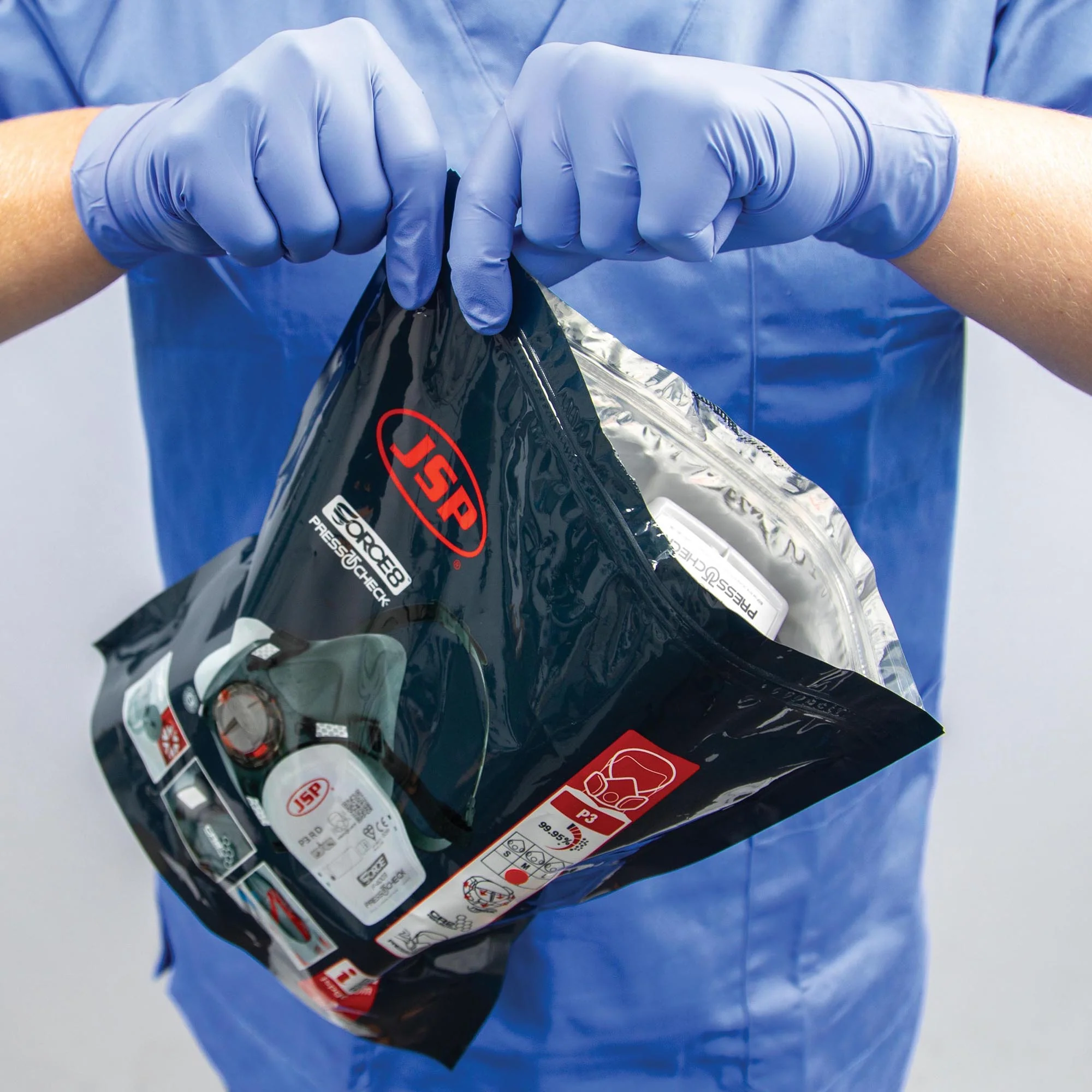 JSP Force8 Half-Mask Respirator with PressToCheck - ABEK1P3 Filters - Image 4