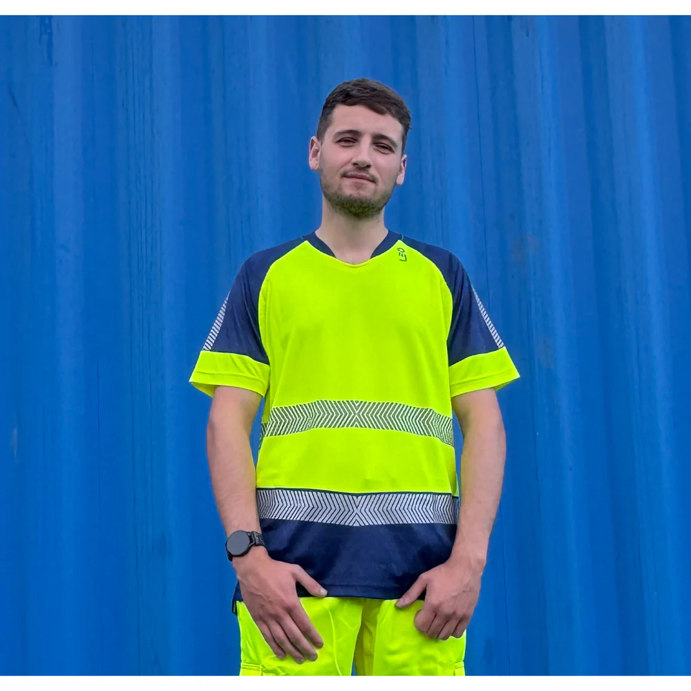 Leo Workwear Forda Leo Ecoviz Performance+ Dual Colour T-Shirt - Image 2