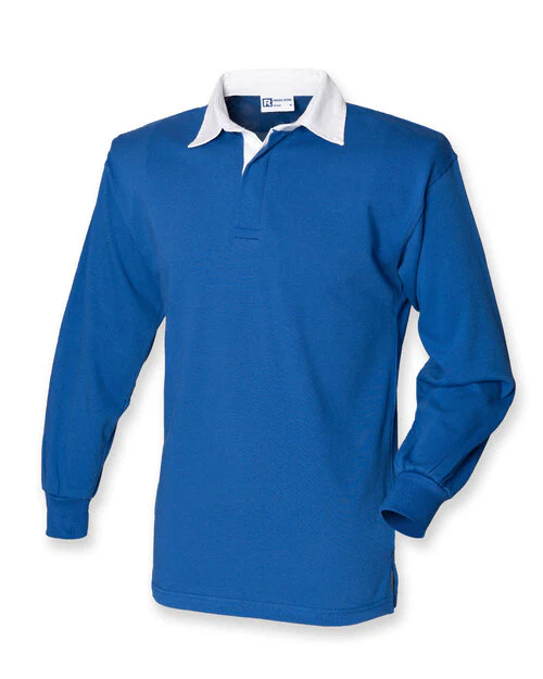 Front Row Long Sleeve Plain Rugby Shirt - FR100M - Image 5