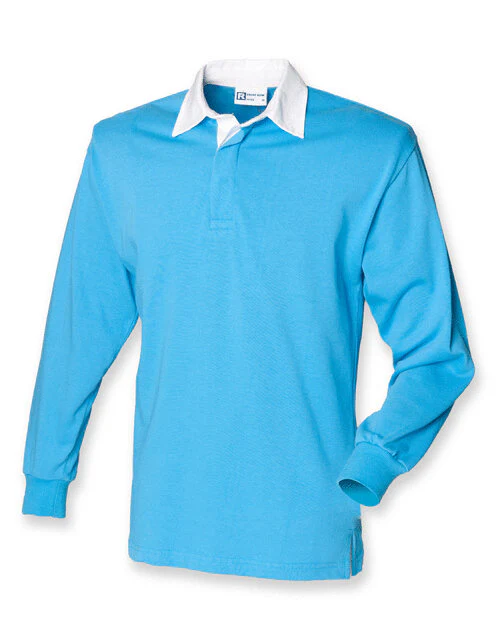 Front Row Long Sleeve Plain Rugby Shirt - FR100M - Image 7