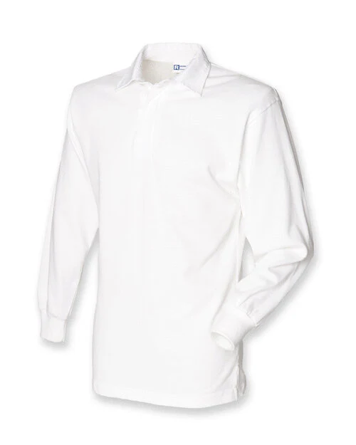 Front Row Long Sleeve Plain Rugby Shirt - FR100M - Image 8