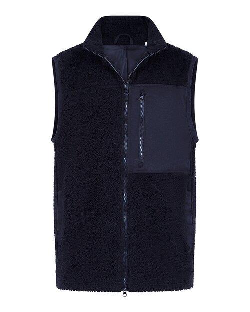 Front Row Recycled Sherpa Gilet - Image 4