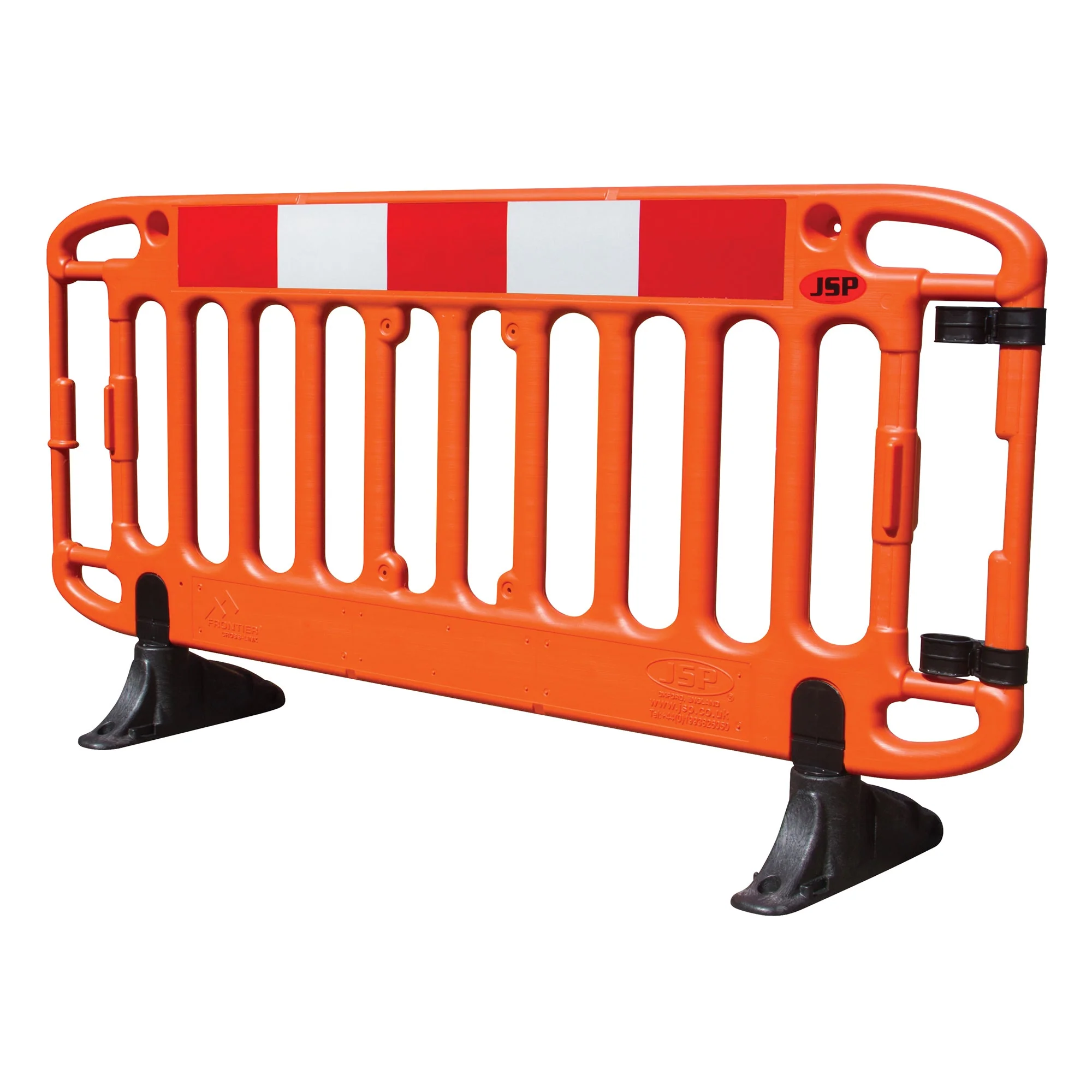 JSP Frontier 2m Blow Moulded Road Traffic Barrier with Black Anti-Trip Feet - Orange