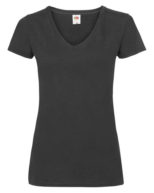 Fruit of the Loom Ladies Valueweight V-Neck T - Image 2