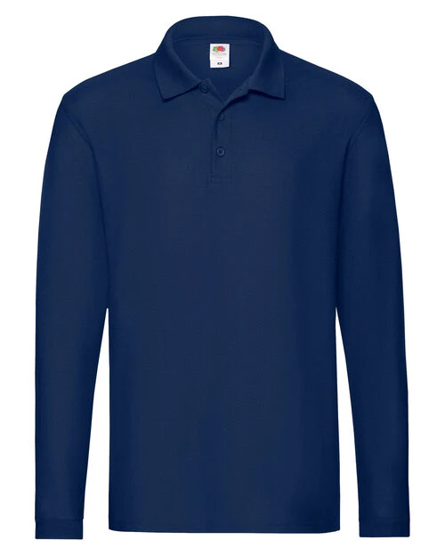 Fruit of the Loom Premium Long Sleeve Polo Shirt - Image 6