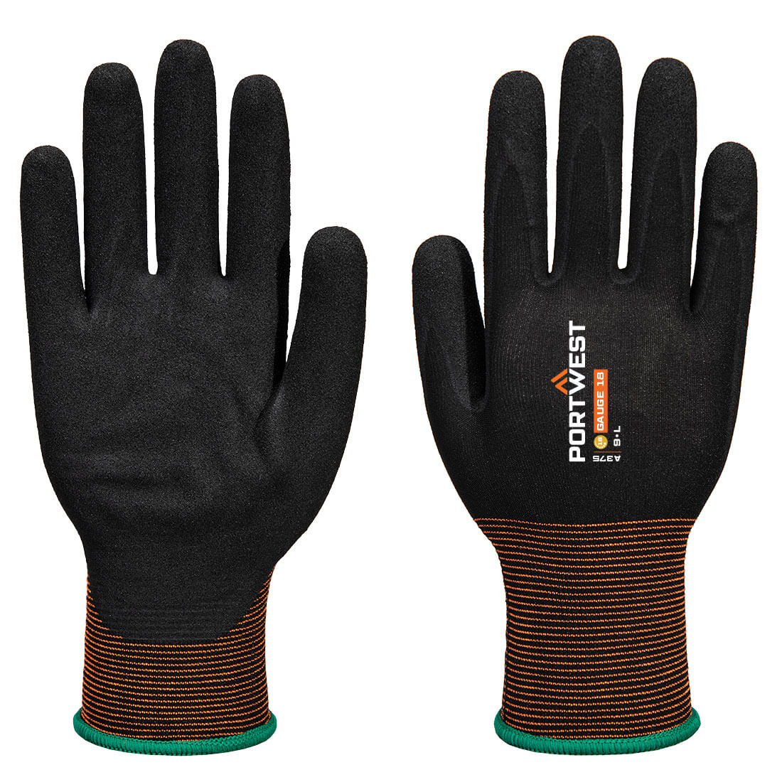 Portwest GP Grip 18 Nitrile Smooth/Sandy Glove - Image 2
