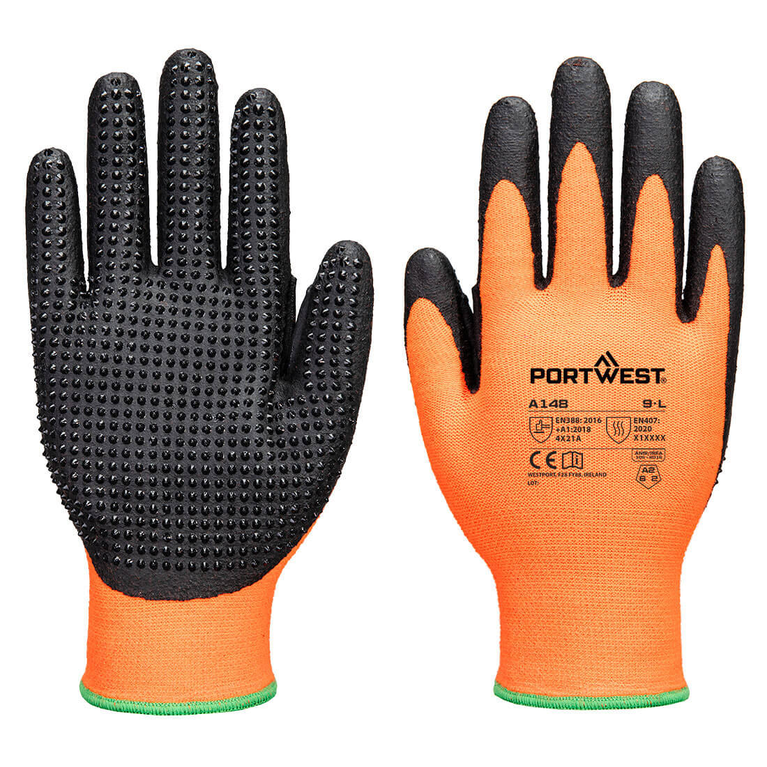 Portwest Grip 13 Nitrile High Dotted Glove - Image 3